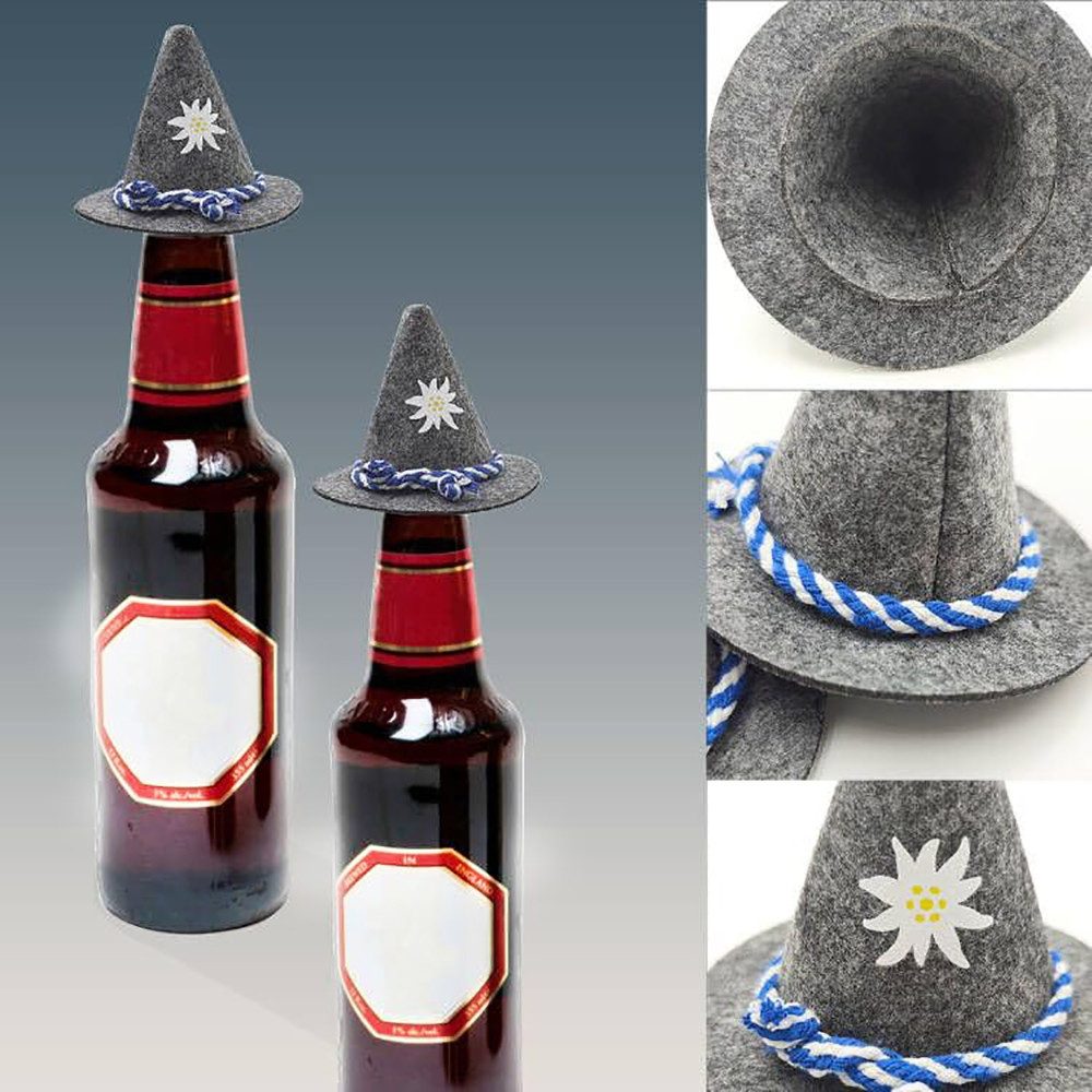FOUORTUNATE-BEE Dekoobjekt 12 Stück Oktoberfest Deko Seppelhut Klein Filzhut Mini Trachtenhut (Tischdeko Bayrische Dekoration Bayern Partydeko, 12 St) – Bild 2 von 5