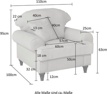 Home affaire Sessel WESTMINSTER, mit Federkern-Polsterung