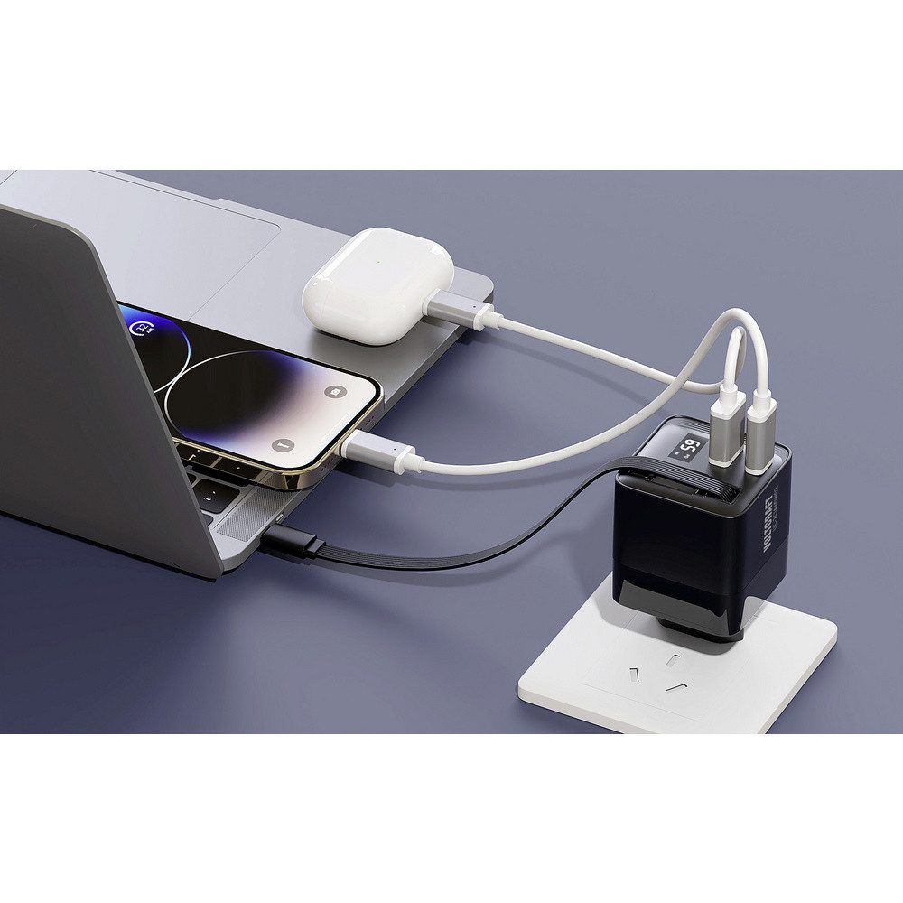 VOLTCRAFT VOLTCRAFT UC-2C1A65W02 USB Ladegerät 65 W 1x USB-A, 2x USB-C® Anzahl A USB-Ladegerät (UC-2C1A65W02) – Bild 2 von 5