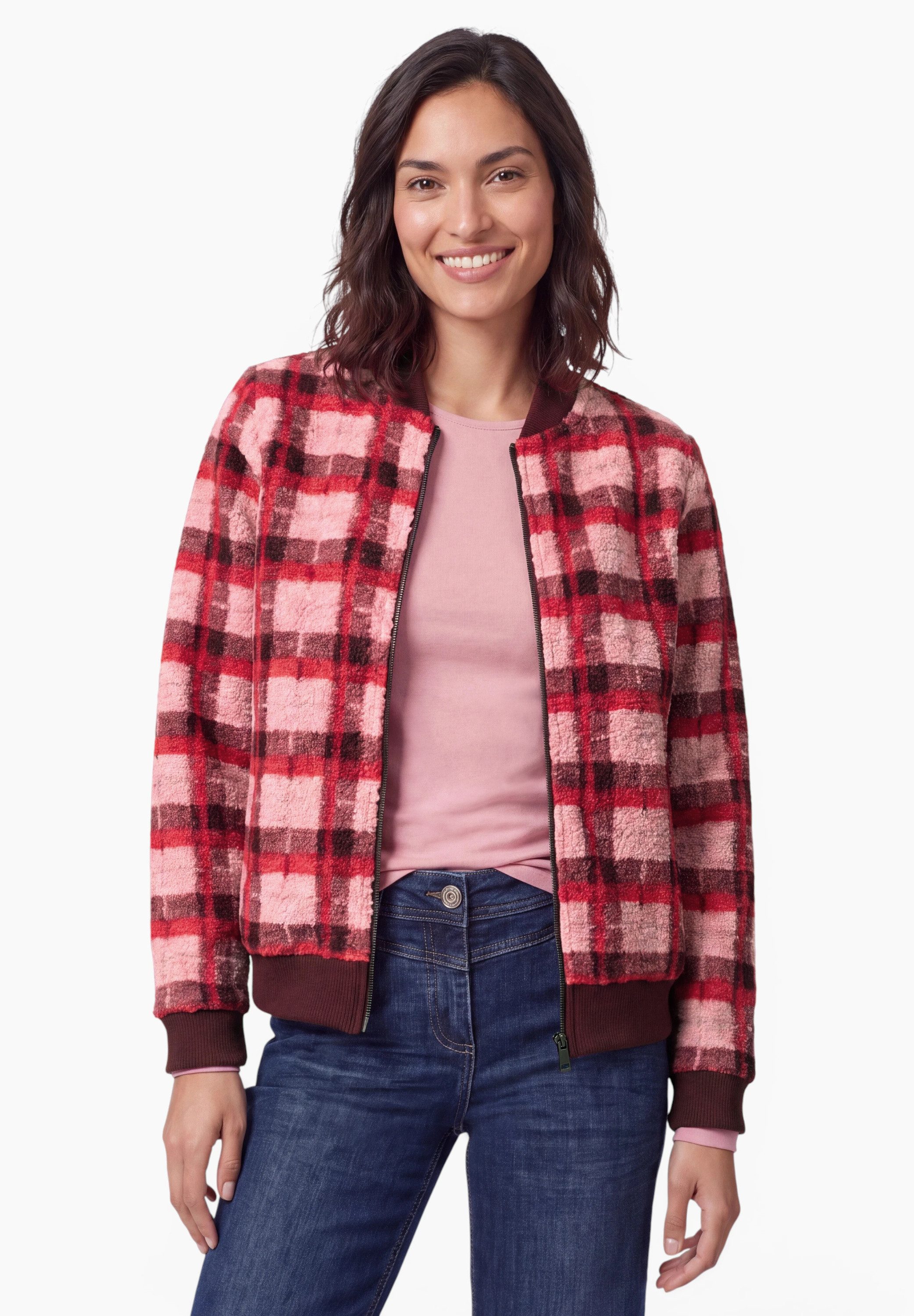CECIL Sweatjacke Karomuster