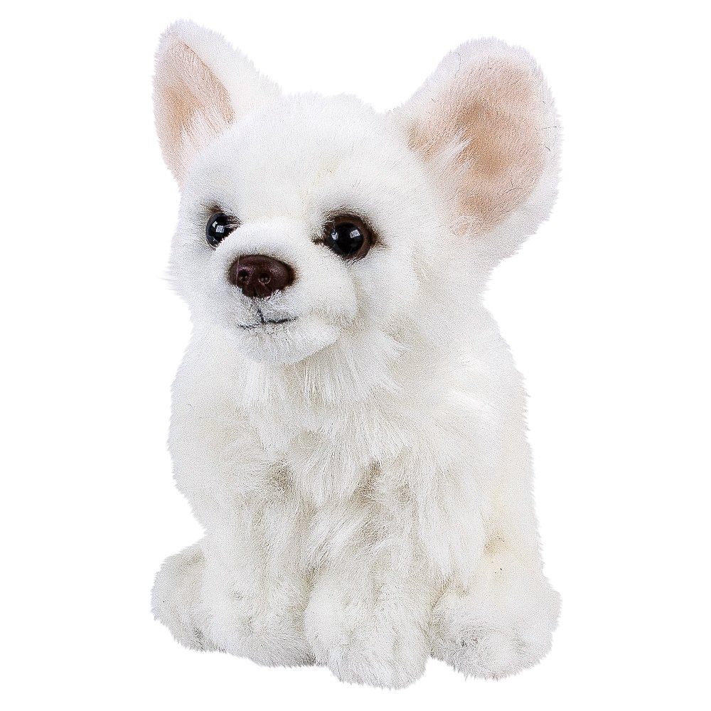 Teddys Rothenburg Kuscheltier Chihuahua weiß 17 cm sitzend Plüschhund Stofftier (Stoffhund, Plüschtier, Stoffchihuahua, Plüschchihuahua)