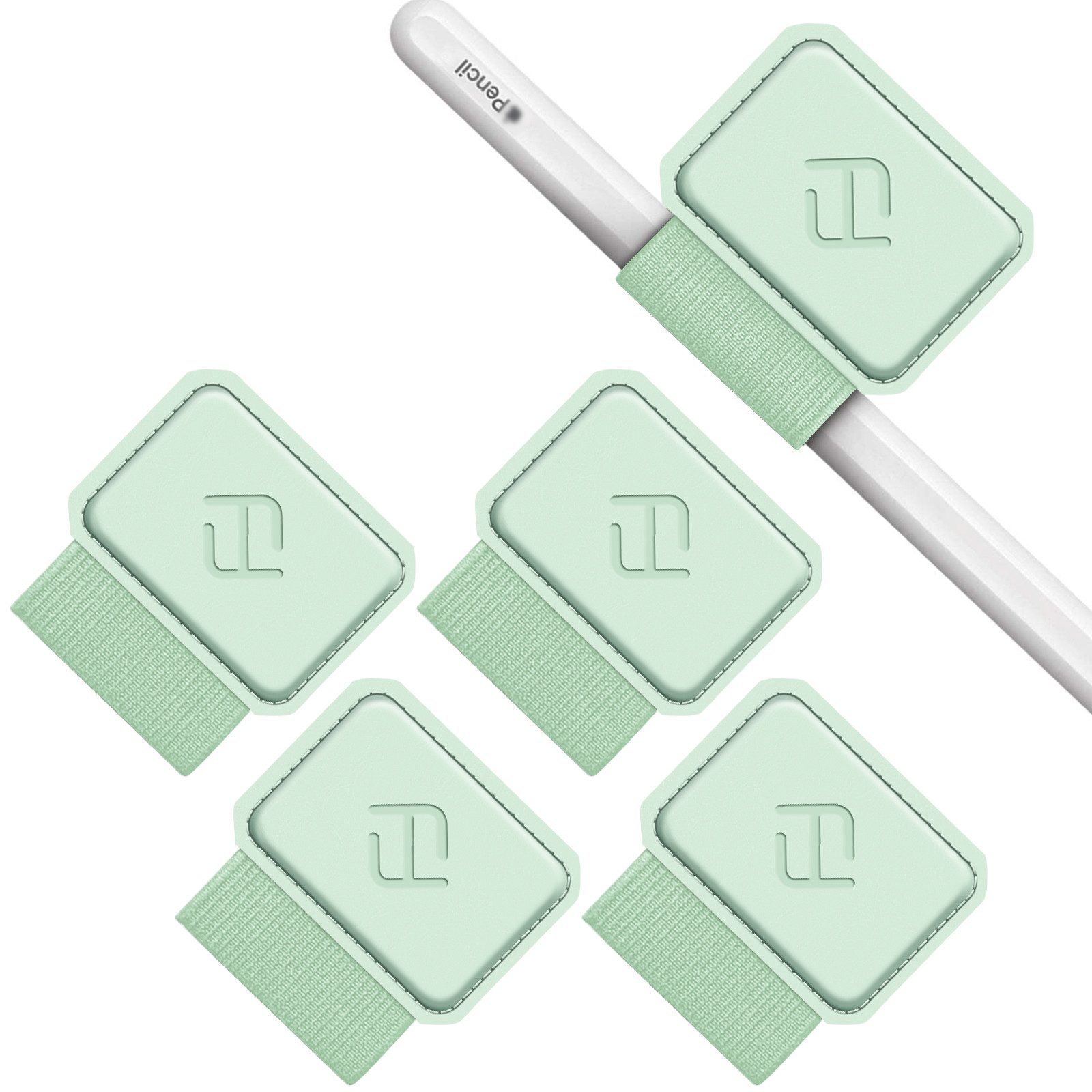 Fintie Stifthülle 4 Stück Stifthalter Selbstklebend für Apple Pencil und Stylus Stift, Elastisch Kunstleder Pen Loop Holder für Notizbuch, Kalender, Tablet von Fintie