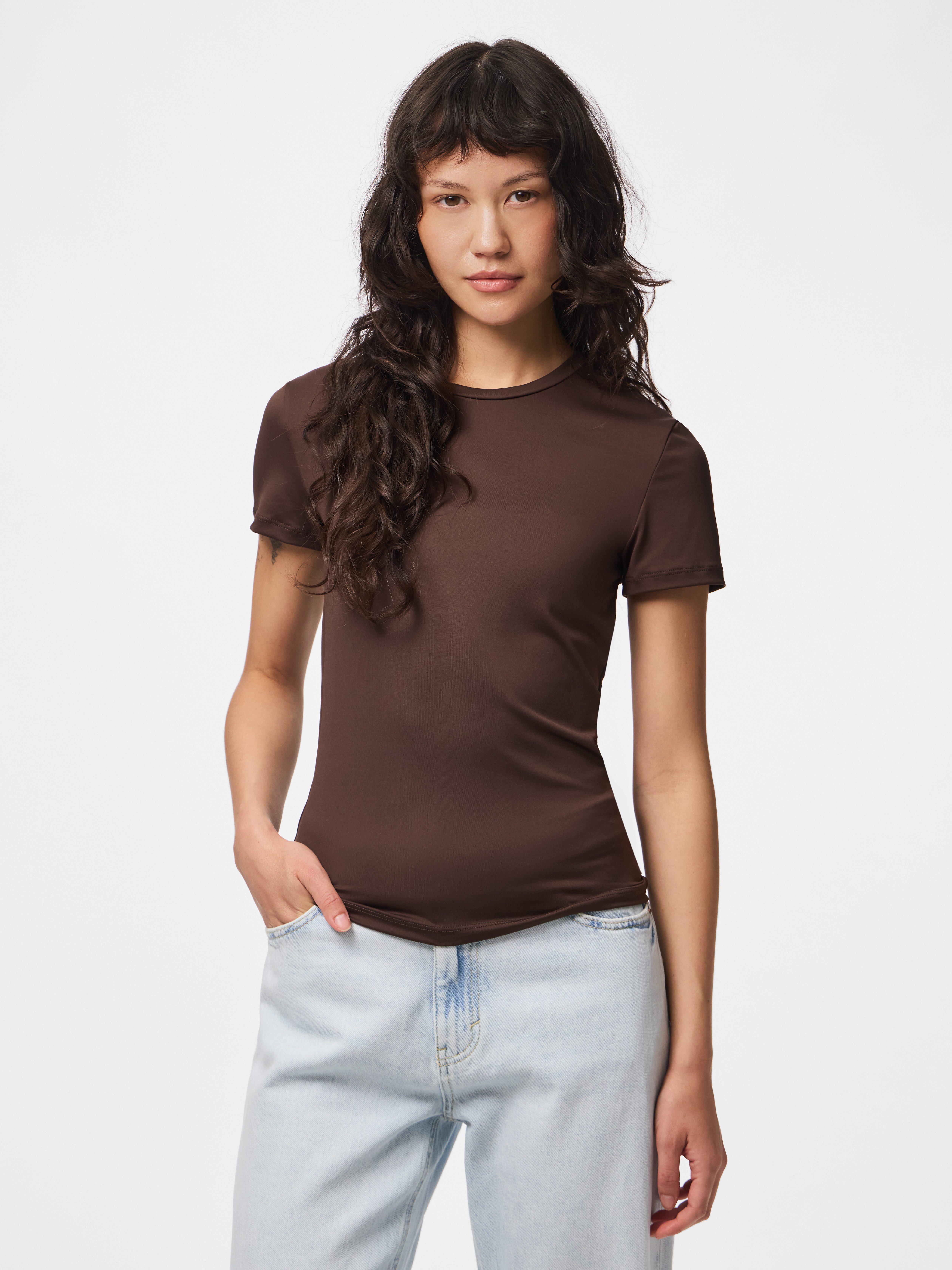 pieces Kurzarmshirt PCLULA SS TEE JRS NOOS Materialmix