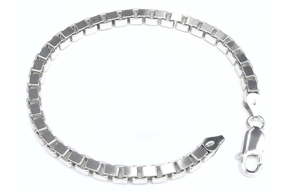 4,5mm Silberarmband 925 Veneziakette 16-25cm - Armband Silberkettenstore von wählbar Silber, Länge