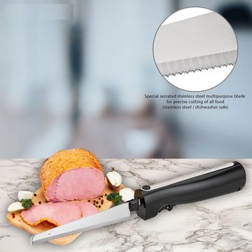 bmf-versand Elektromesser Elektromesser Fleisch Brot Elektrisch Messer Doppelklingen Schwarz