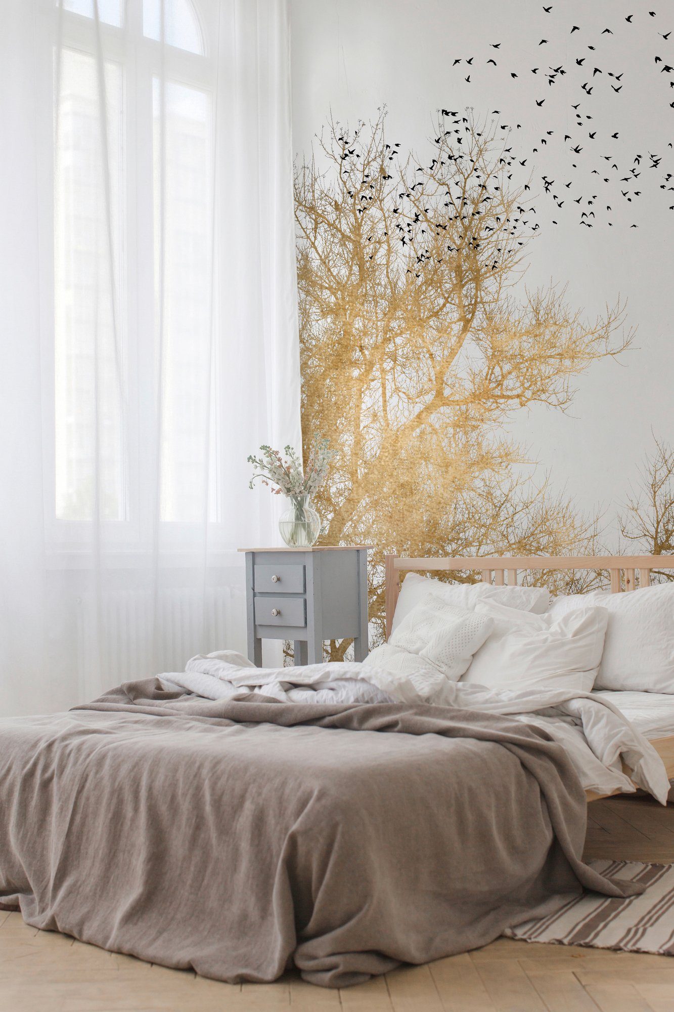 living walls Fototapete ARTist Golden Skies, (Set, 2 St), Vlies, Wand, Schräge
