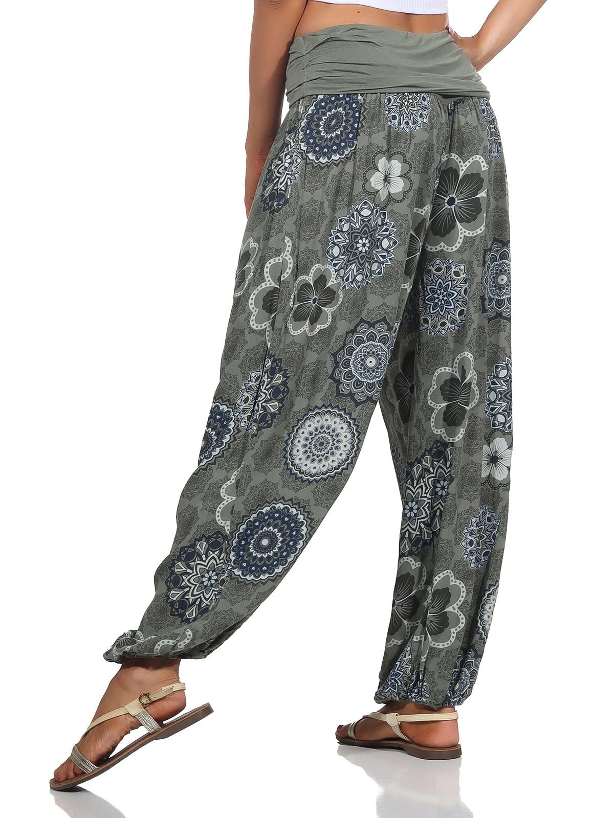 OriginalYou Haremshose Sommerhose Damen Boho Flatterhose leichte Yoga-Hose weites Bein luftige & leicht, hautfreundliches Material