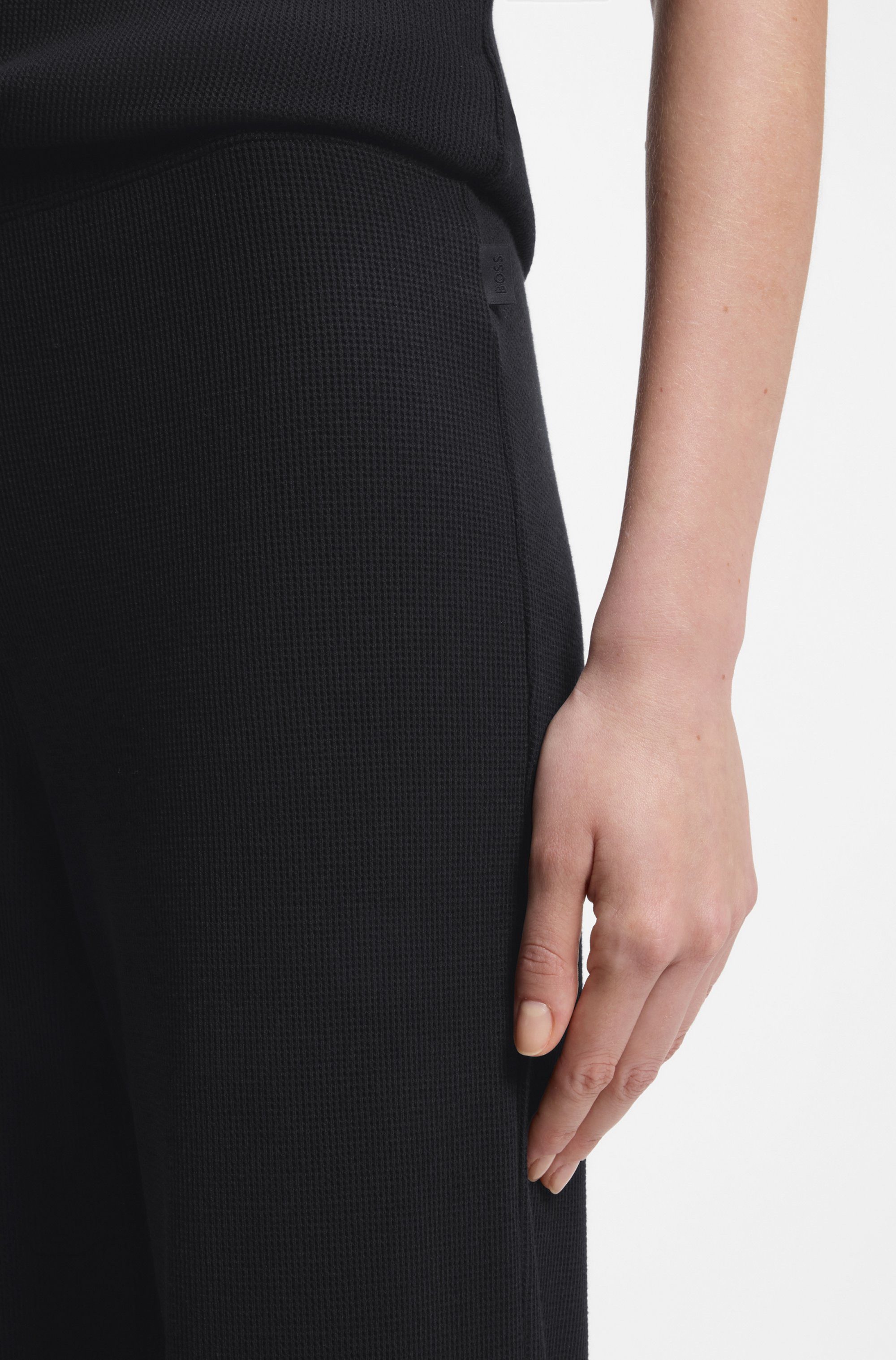 BOSS Pyjamahose Cosy Waffle aus Baumwoll-Mix mit Waffelstruktur