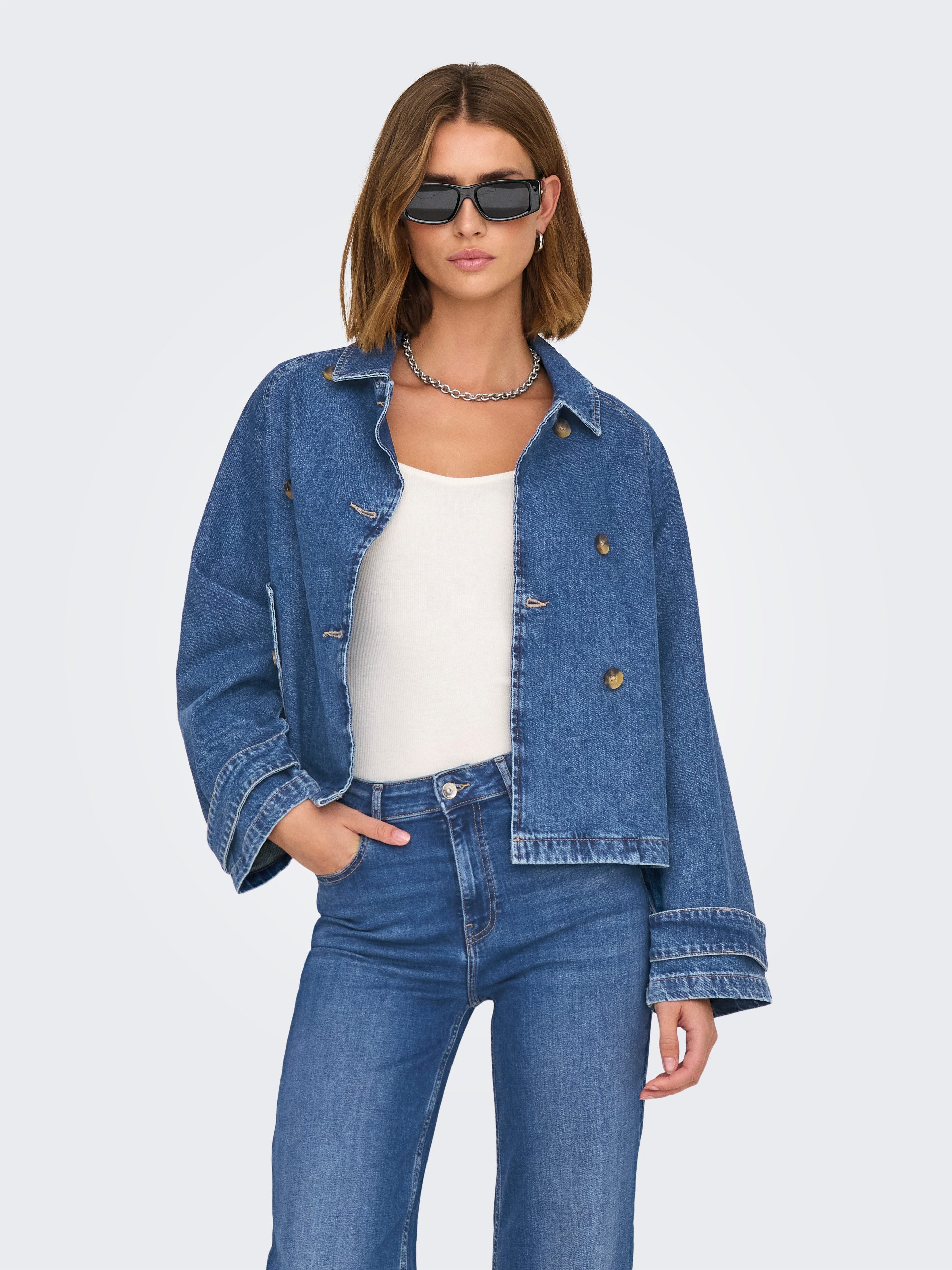 ONLY Jeansjacke ONLAPRIL SHORT DNM TRENCH günstig online kaufen