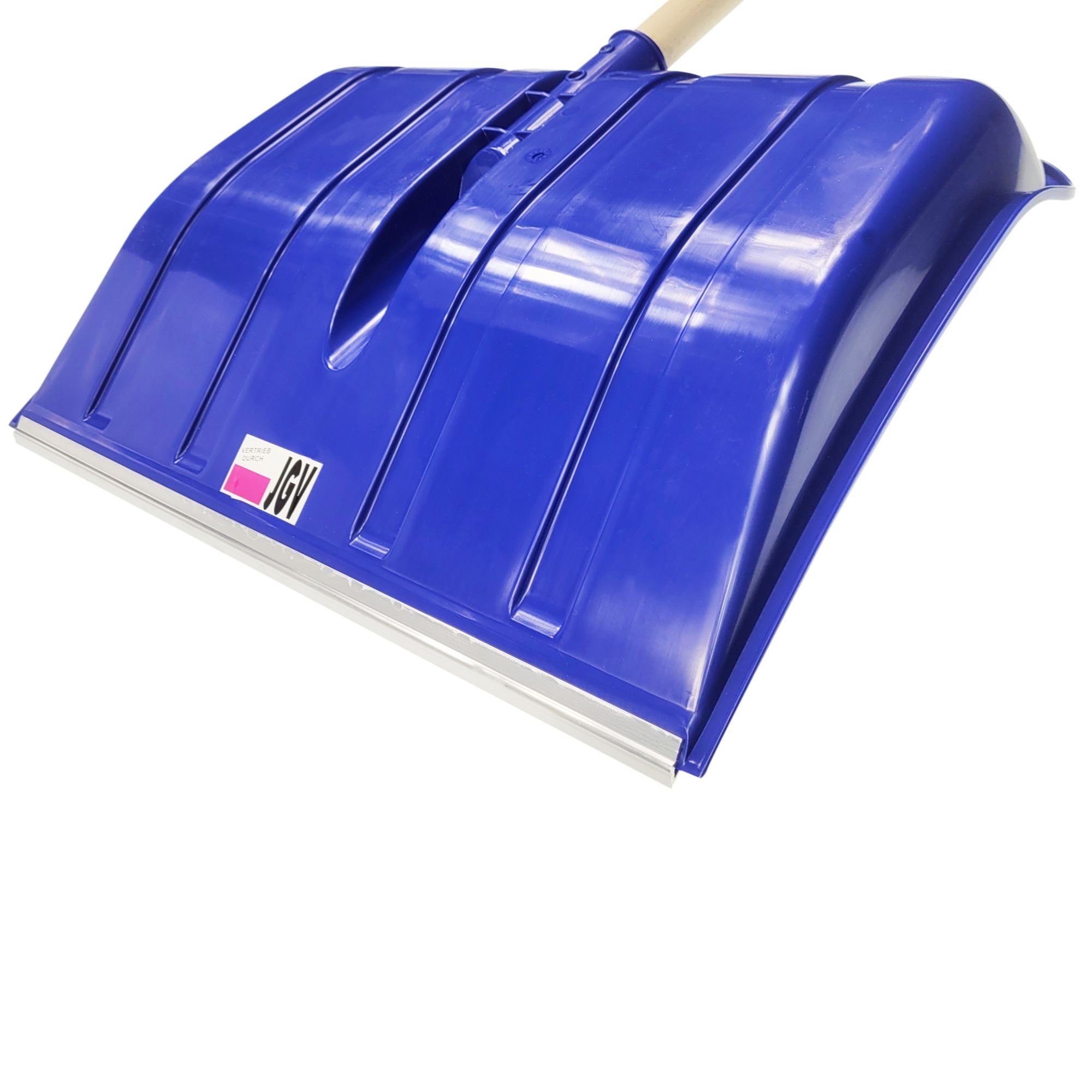BauSupermarkt24 Schneeschieber KST-Schneeschaufel 50x35cm m. Alu-Kante, Holzstiel + D-Griff – Bild 4 von 5