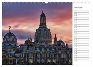 CALVENDO Wandkalender Dresden Bilder 2023 (Premium, hochwertiger DIN A2 Wandkalender 2023, Kunstdruck in Hochglanz)