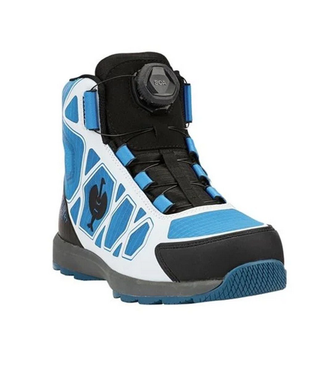 Engelbert Strauss S1P Sicherheitsschuhe e.s. Baham mid mit Stahlkappe Blau/Schwarz Arbeitsschuh Schutzkappe 200 Joule, rutschhemmend, durchtrittsicher, Drehverschluß