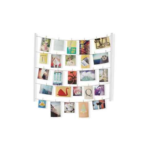 Umbra Bilderrahmen Collage Hangit Fotowand, Collagenbilderrahmen mit Draht und Wäscheklammern Fotocollage