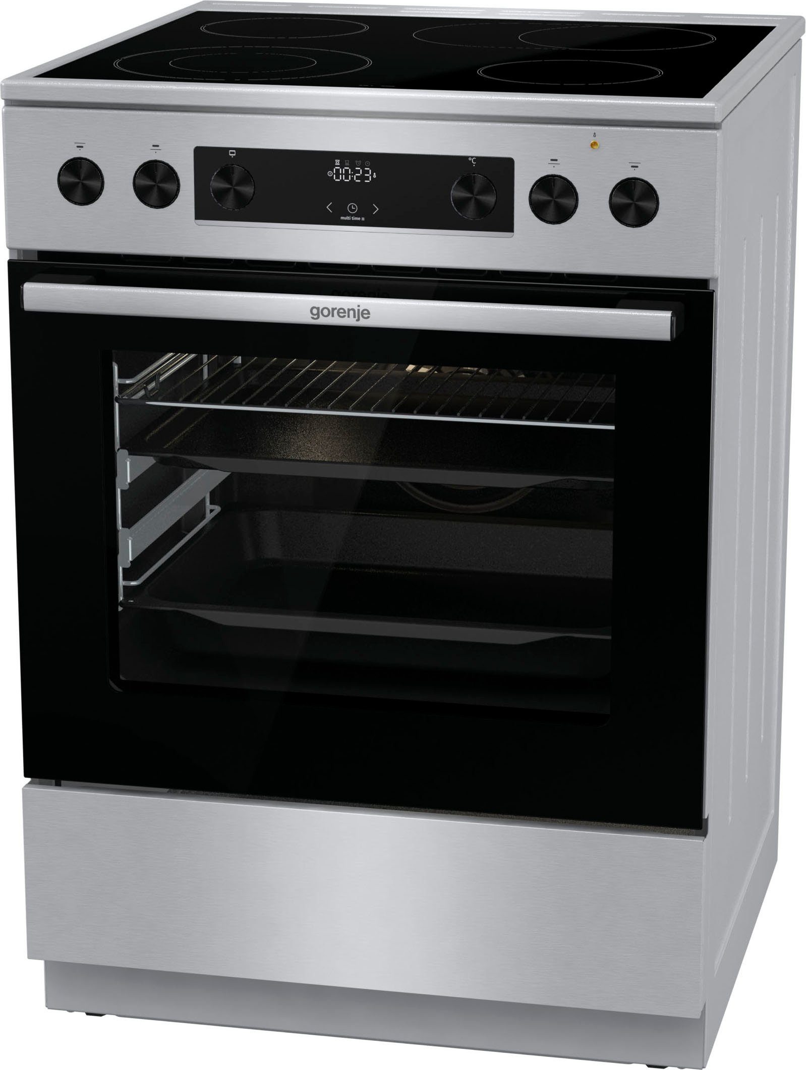 GORENJE Elektro-Standherd GECS6C70, mit 2-fach-Teleskopauszug, Aqua Clean, Knusprig genießen – ganz ohne Extra-Kalorien - dank AirFry-Funktion