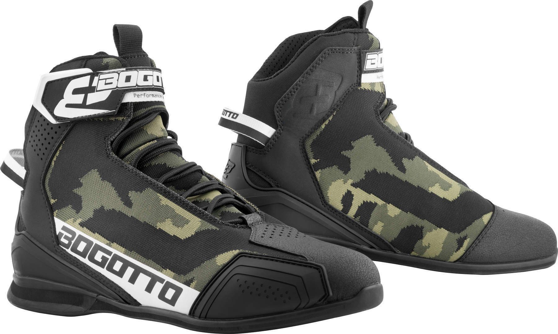Bogotto Tokyo Camo perforierte Motorrad Schuhe Motorradstiefel Perforiert