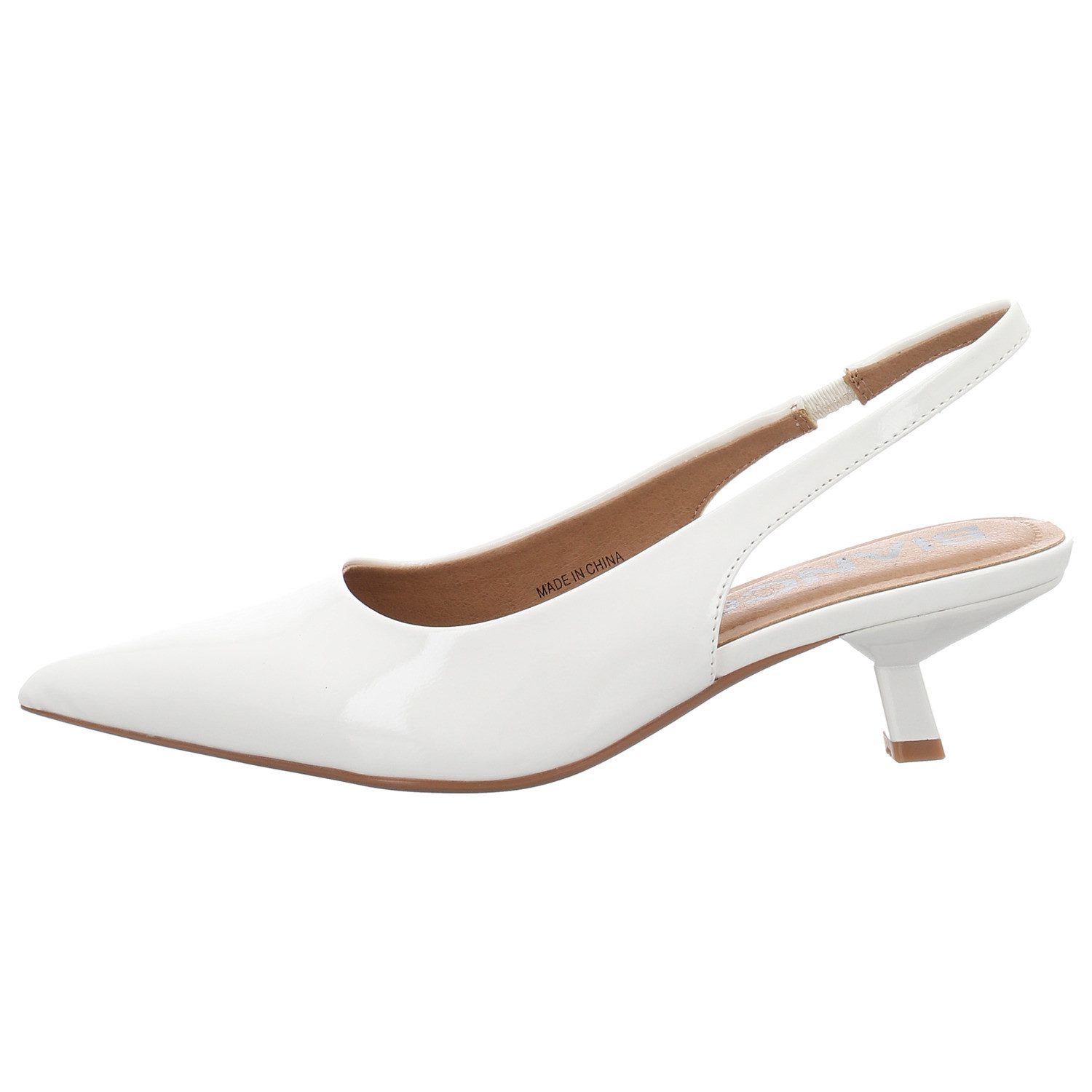 Bianco Biakristin Kitten He Slingpumps