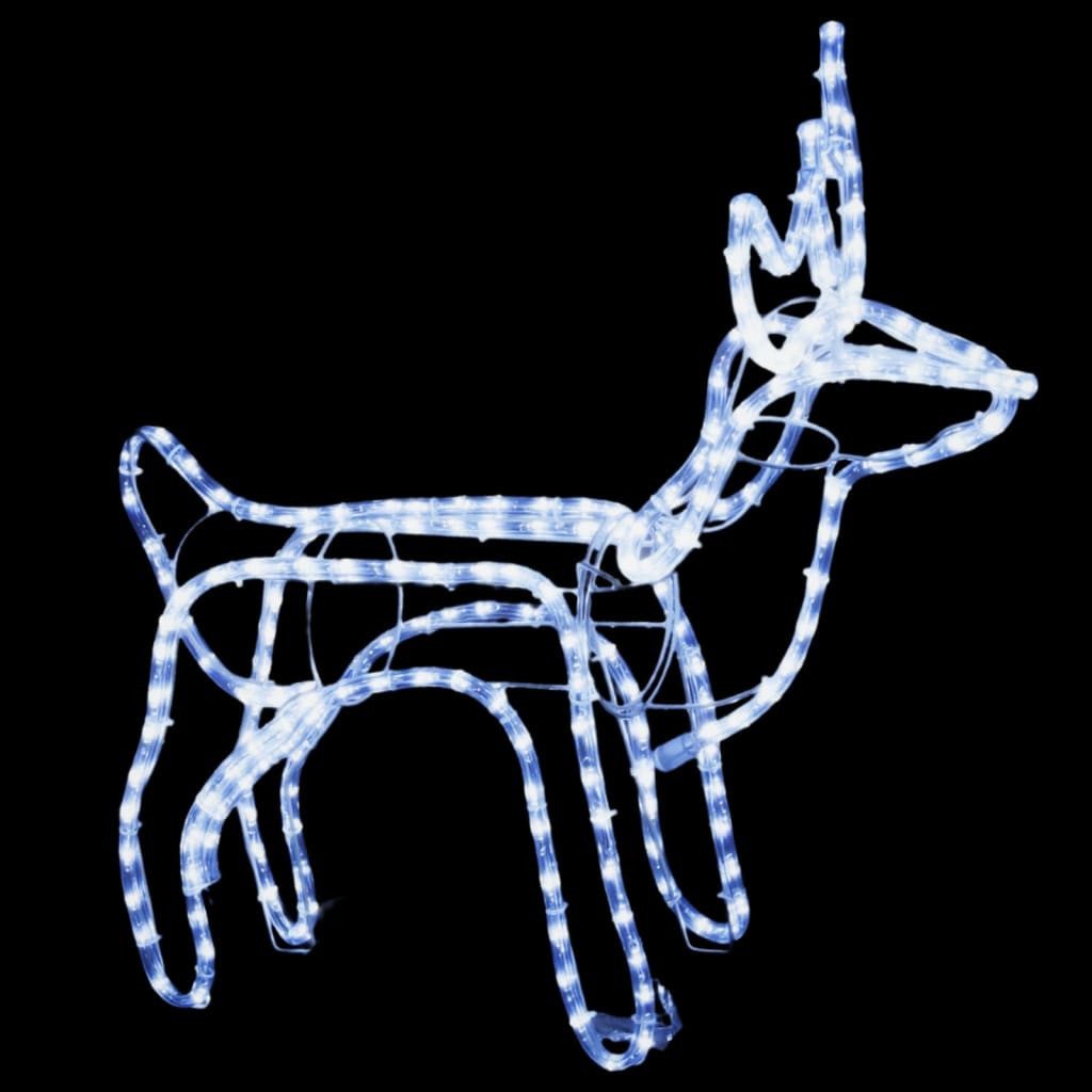 vidaXL Weihnachtsfigur, LED-Silhouette Rentier Kaltweiß 60x30x60 cm