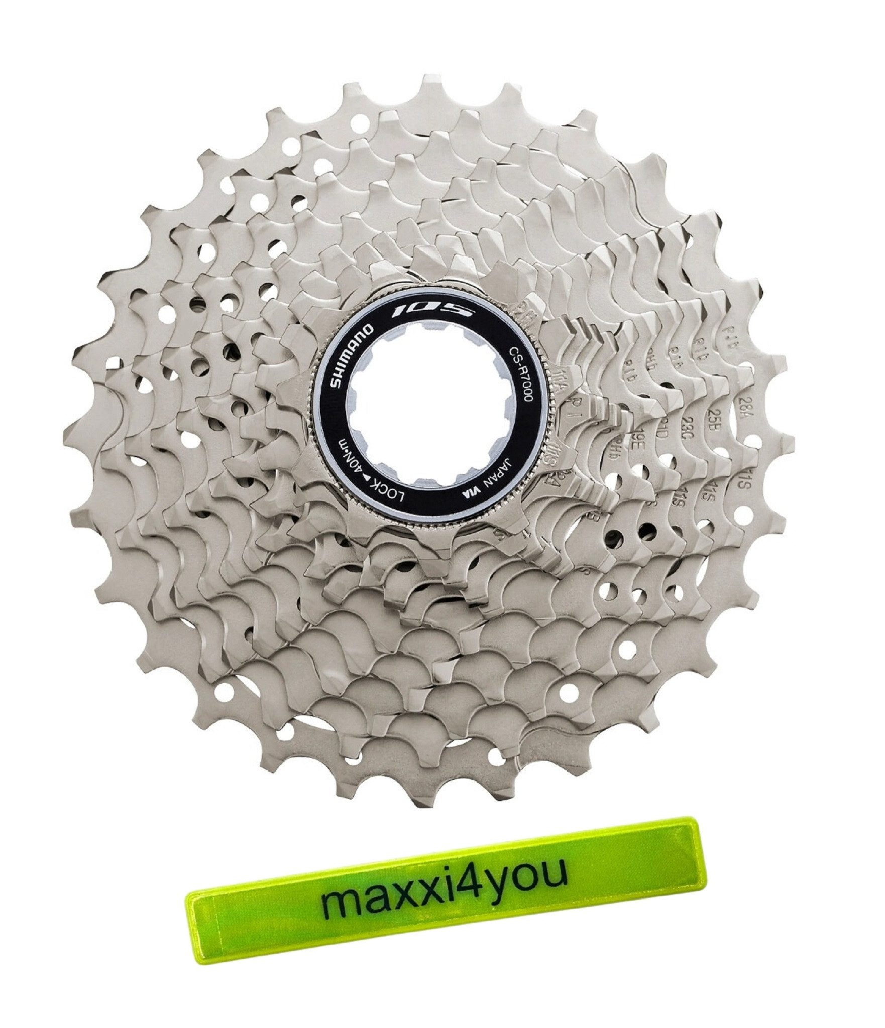 Schaltwerk Shimano 105 Kassette CS-R7000 Road 11Fach 11-28 Zähne inkl. Reflexband