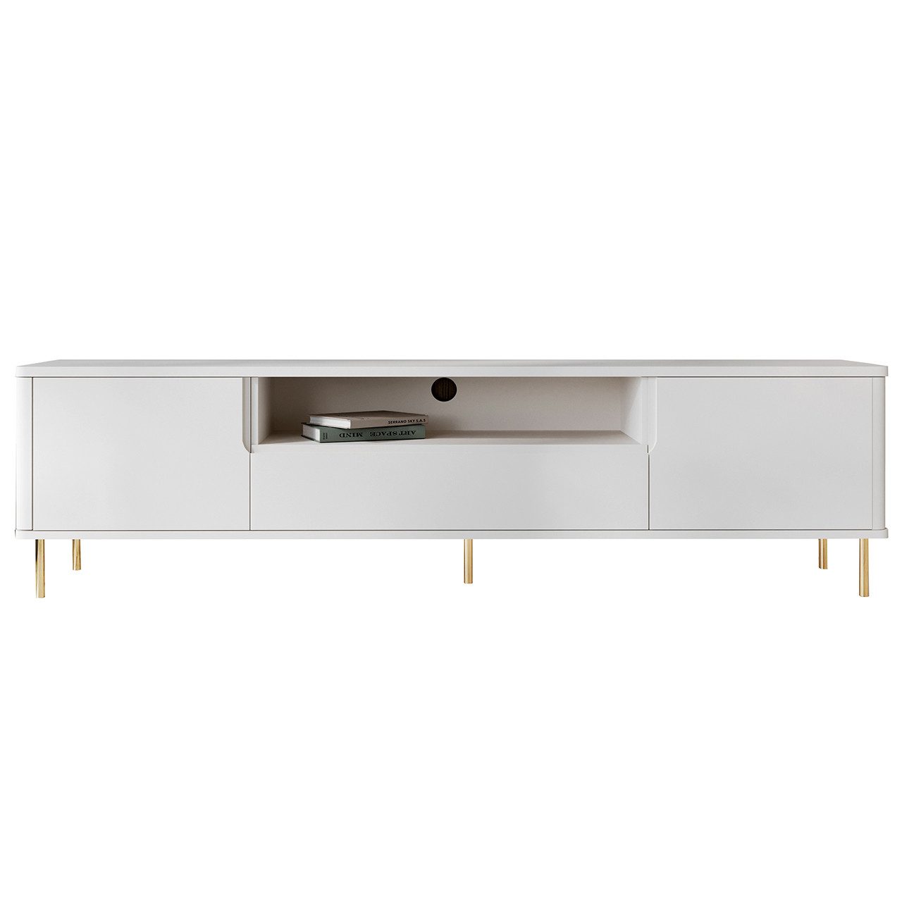 MOEBLINE Lowboard TV Schrank Kommode RADDIO 180NZ weiß