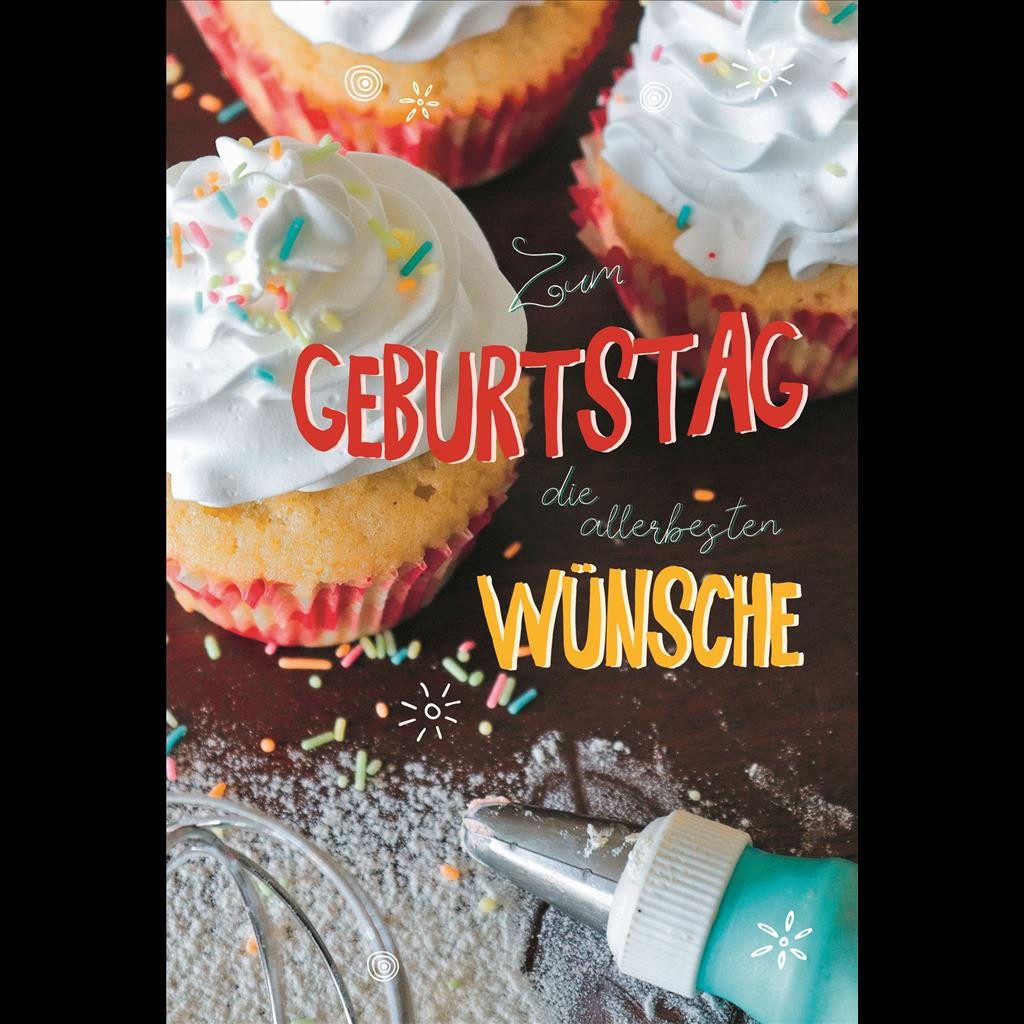 Grußkarten Geburtstag - Glückwunschkarte im Format 11,5 x 17 cm mit Umschlag