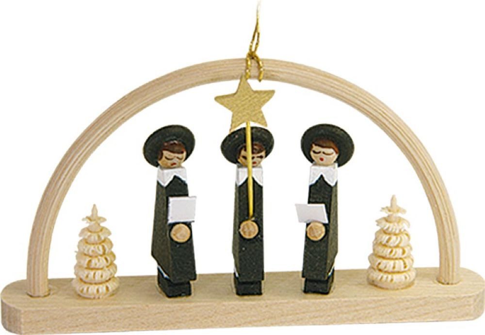 Richard Glaesser Baumbehang Schwibbogen Kurrende, Höhe 4,5cm, Handwerkskunst original Erzgebirge
