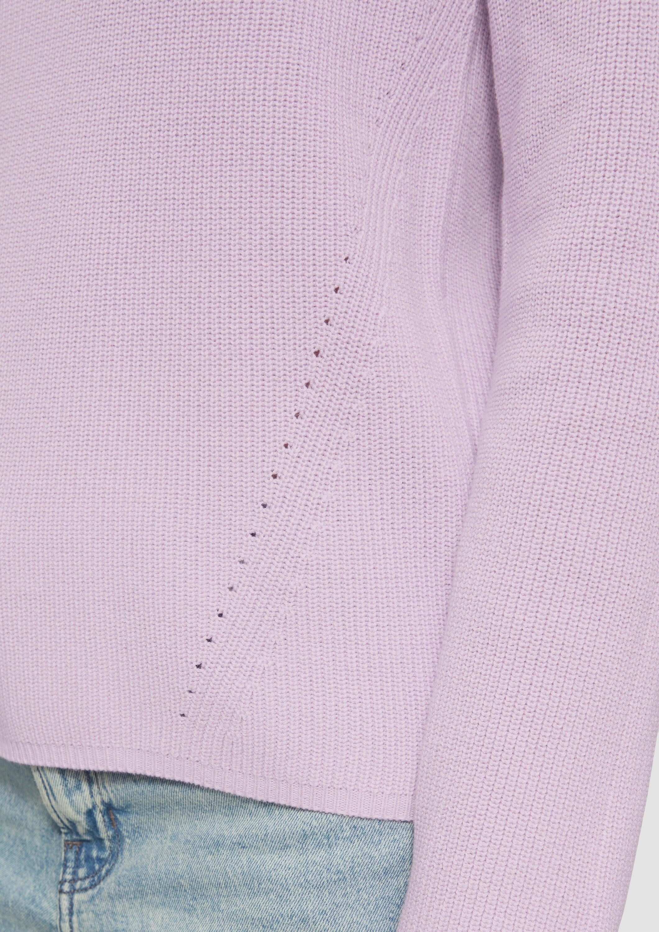 s.Oliver Longpullover Strickpullover Strickpullover mit V-Ausschnitt und Raglan-Ärmeln