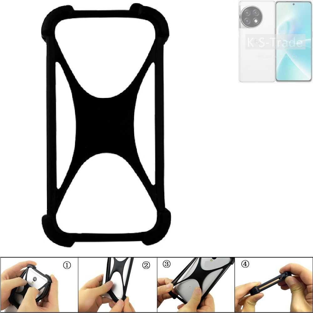 K-S-Trade Handyhülle für OnePlus 12R, Handy-Hülle Schutz-Hülle Silikon Bumper TPU Softcase Smartphone