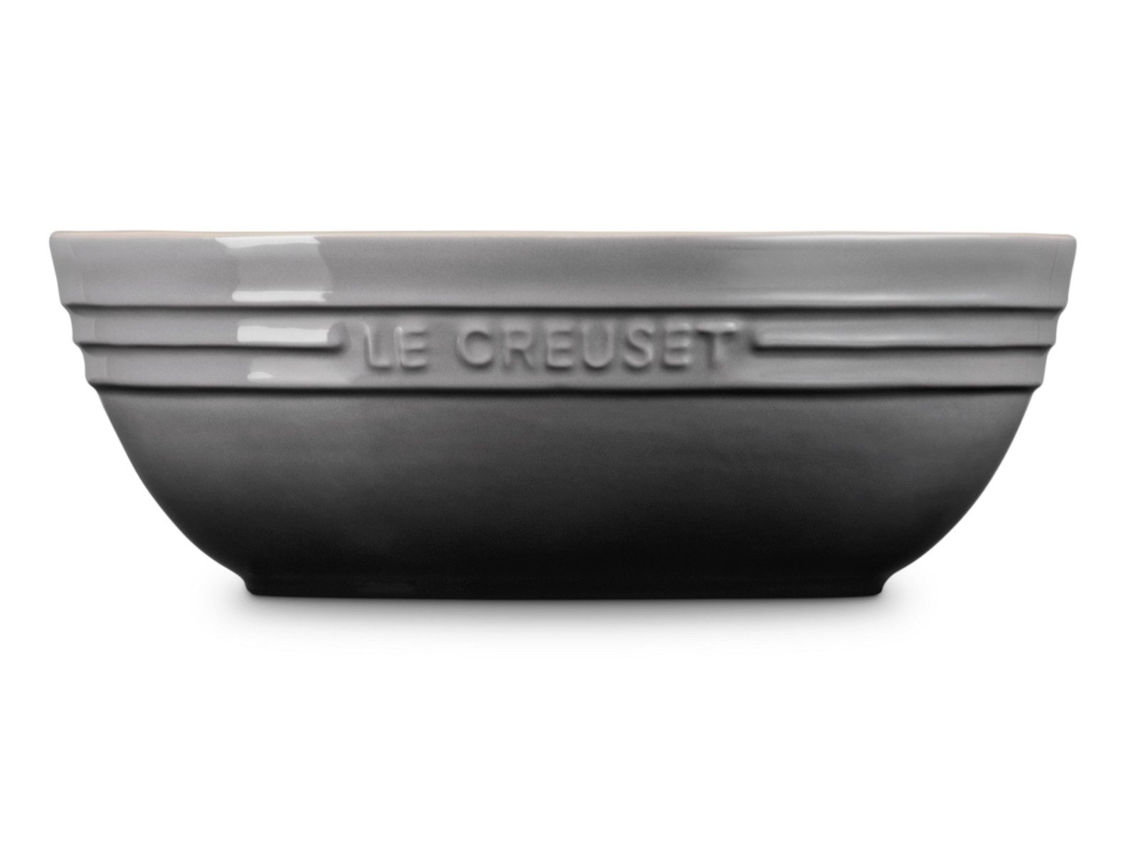 LE CREUSET Servierschale Servierschale rund flint 3,2l, Steinzeug, (Servierschalen)