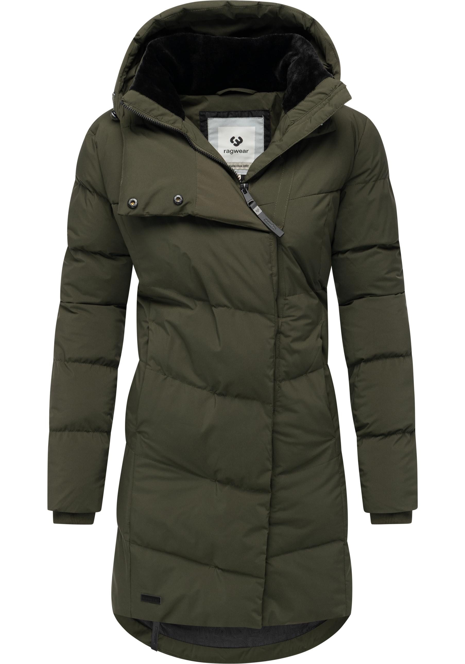 Ragwear Wintermantel Pavla Soft YOUMODO Wasserdichter Steppmantel mit Fleecekragen