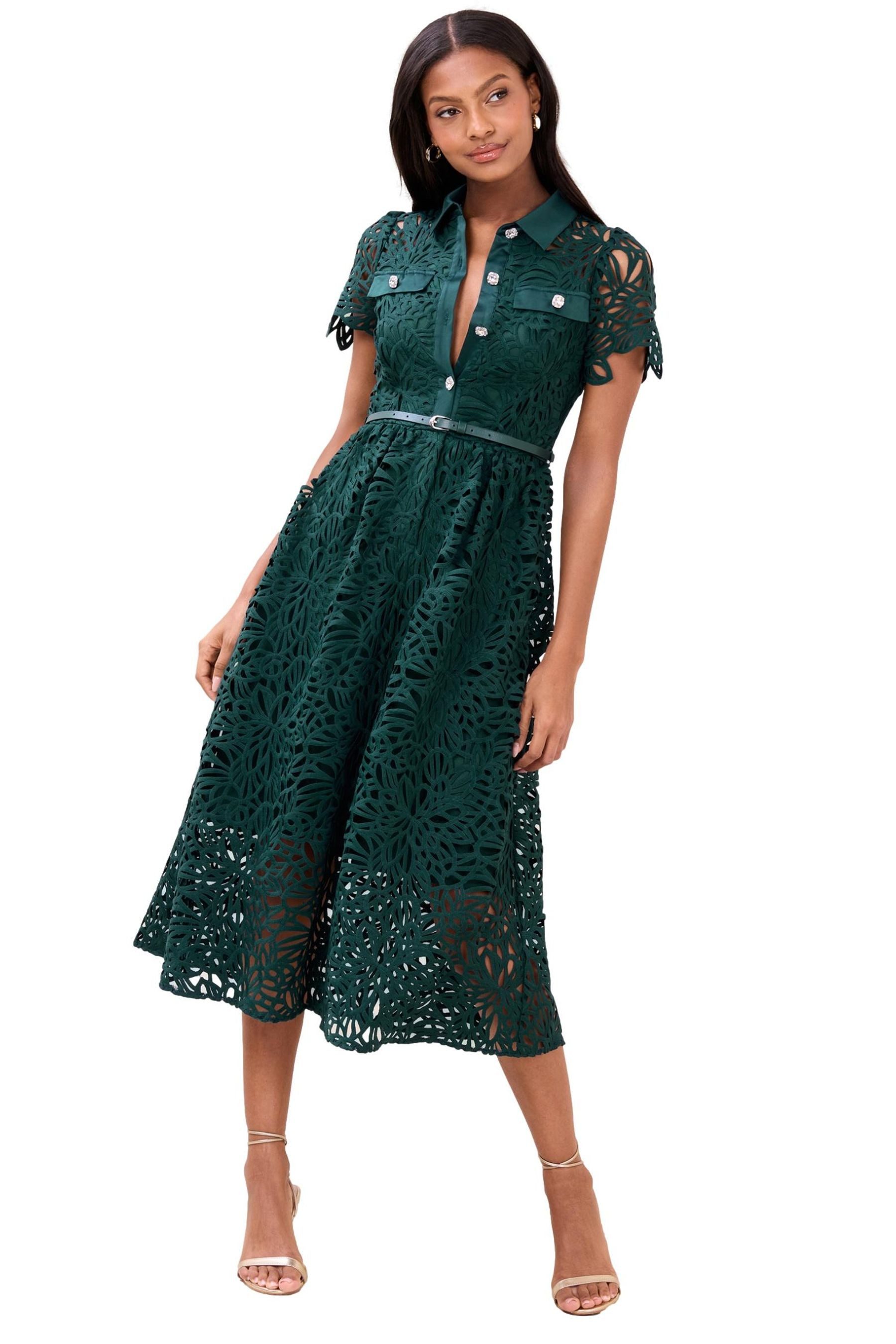 LIPSY Maxikleid Lipsy Premium Maxi-Hemdblusenkleid, Kurzgröße (1-tlg)