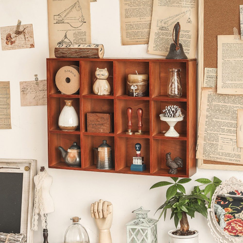 SURFOU Wandregal Multifunktionales Schreibtisch-Organizer aus Holz – mit 12 günstig online kaufen