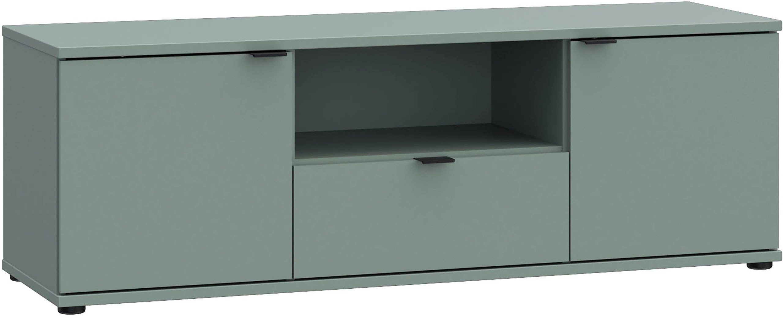 FORTE Lowboard "Ganymede", (Breite 129,8cm), TV Board, Stauraum, Schublade; günstig online kaufen
