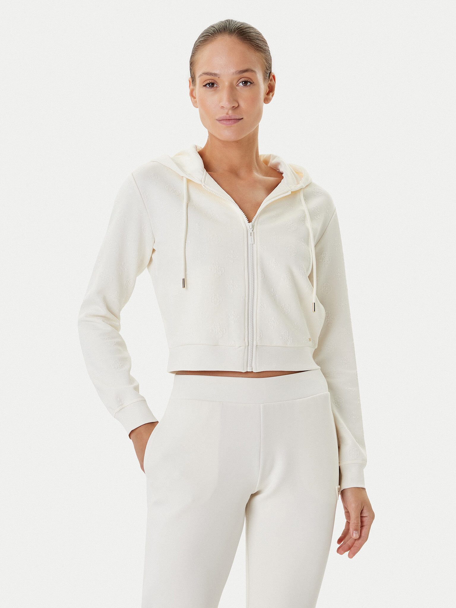 Guess Sweatjacke 3D PEONY ZIPPER HOODIE JACKET