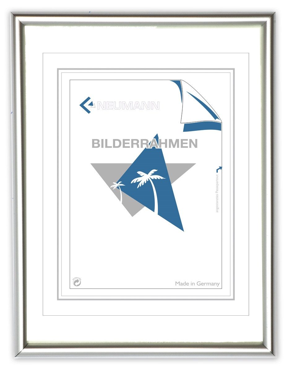 Bilderrahmen Neumann Bilderrahmen Kunststoffrahmen CLASSIC Einzelrahmen m. angestanztem Passepartout
