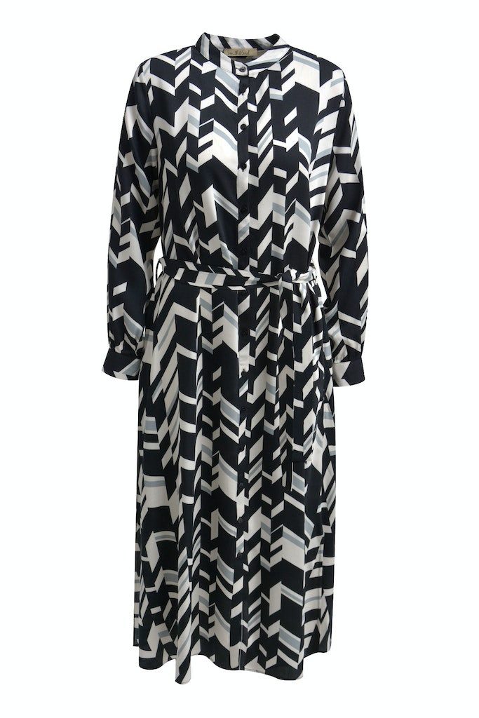 Smith & Soul Cocktailkleid LONG BELT DRESS NATUR PRINT