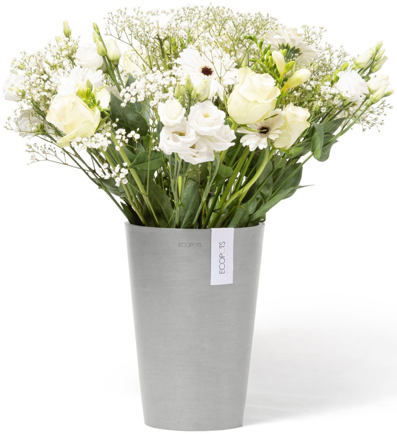 ECOPOTS Blumentopf Pisa 17,5 Weißgrau, für den Innenbereich günstig online kaufen