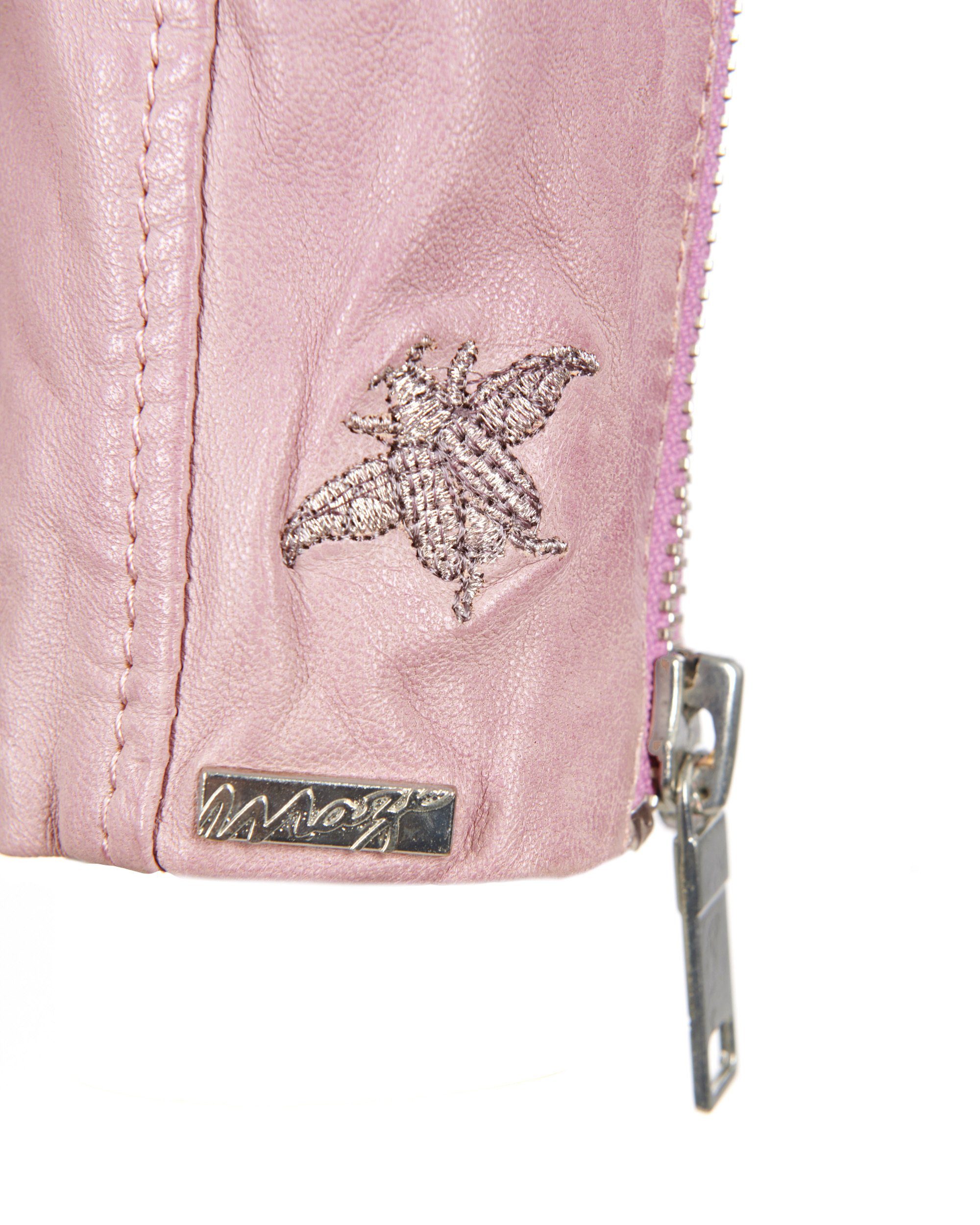 Maze Lederjacke Blackridge pink