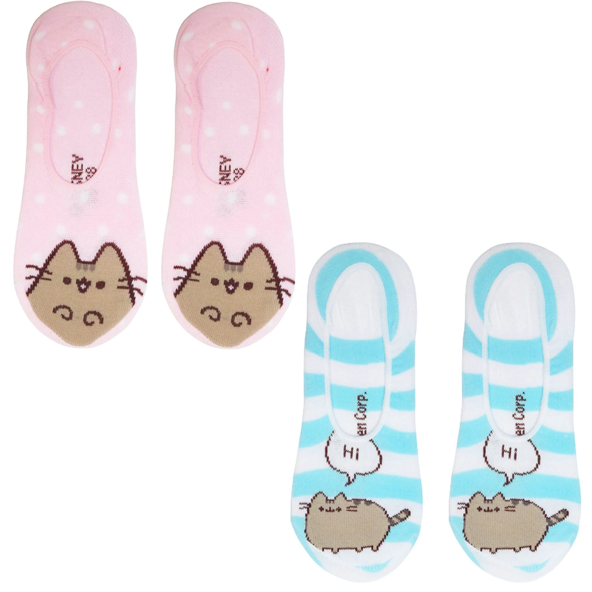 Pusheen Socken Pusheen the Cat 2er Set Damen Kurzsocken Füßlingen Gr. 35 bis 42 (2-Paar, Spar-Set)