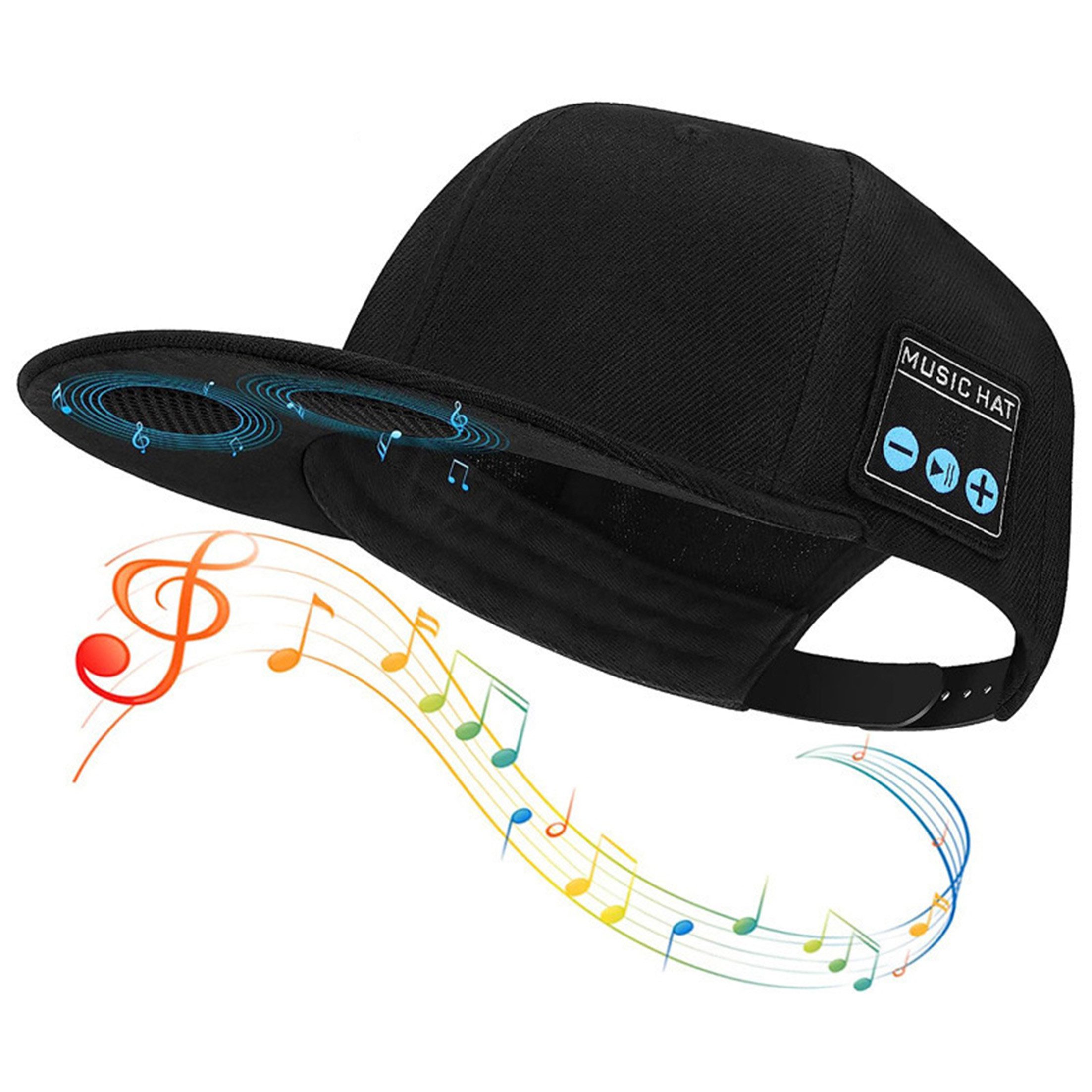 KINSI Baseball Cap Bluetooth Cap mit Stereo-Lautsprechern - Musik-Baseballkappe für Outdoor-Sport und Freizeit