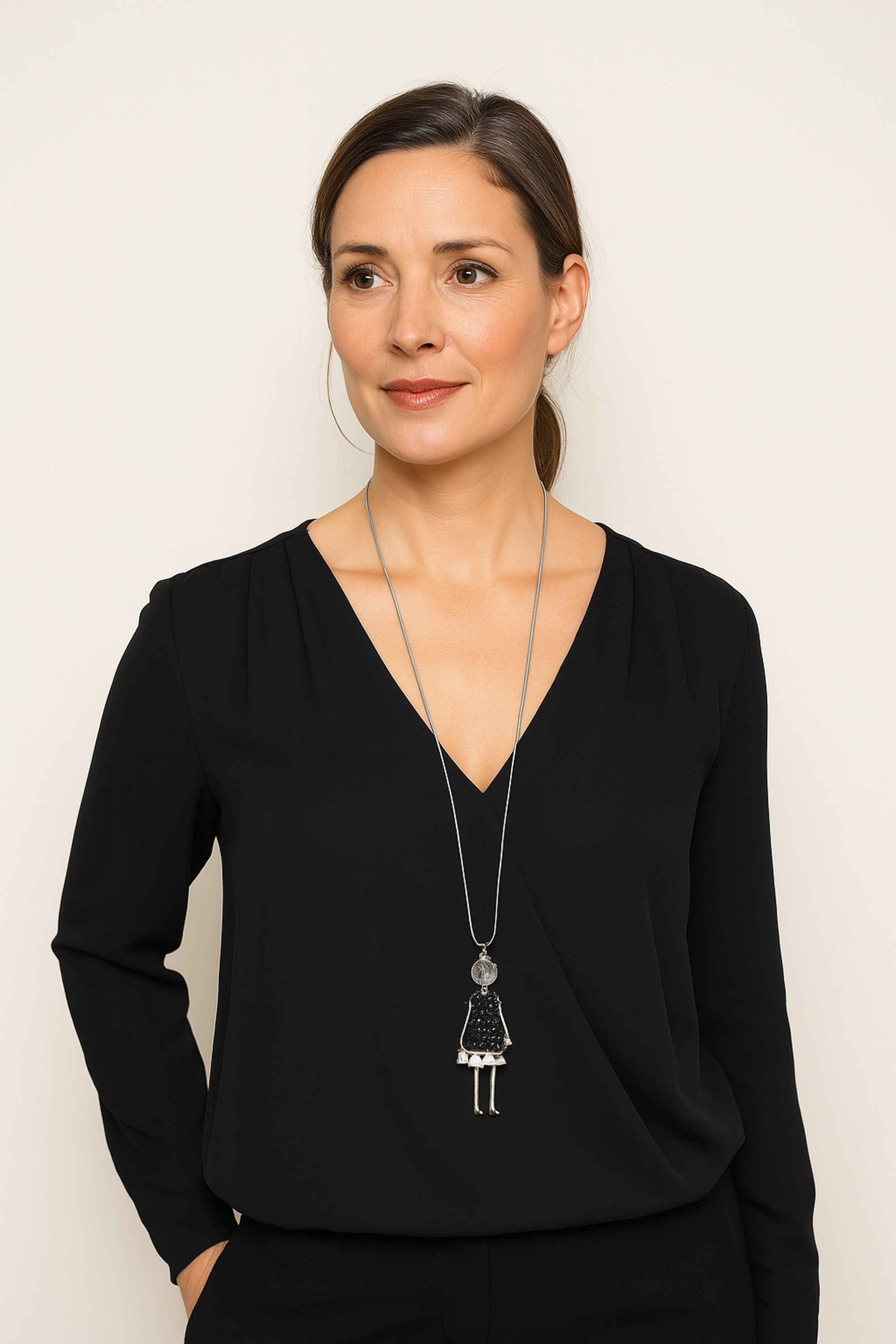 COLLEZIONE ALESSANDRO Lange Kette Madame Noir, Fashionista Kette – Bild 2 von 2
