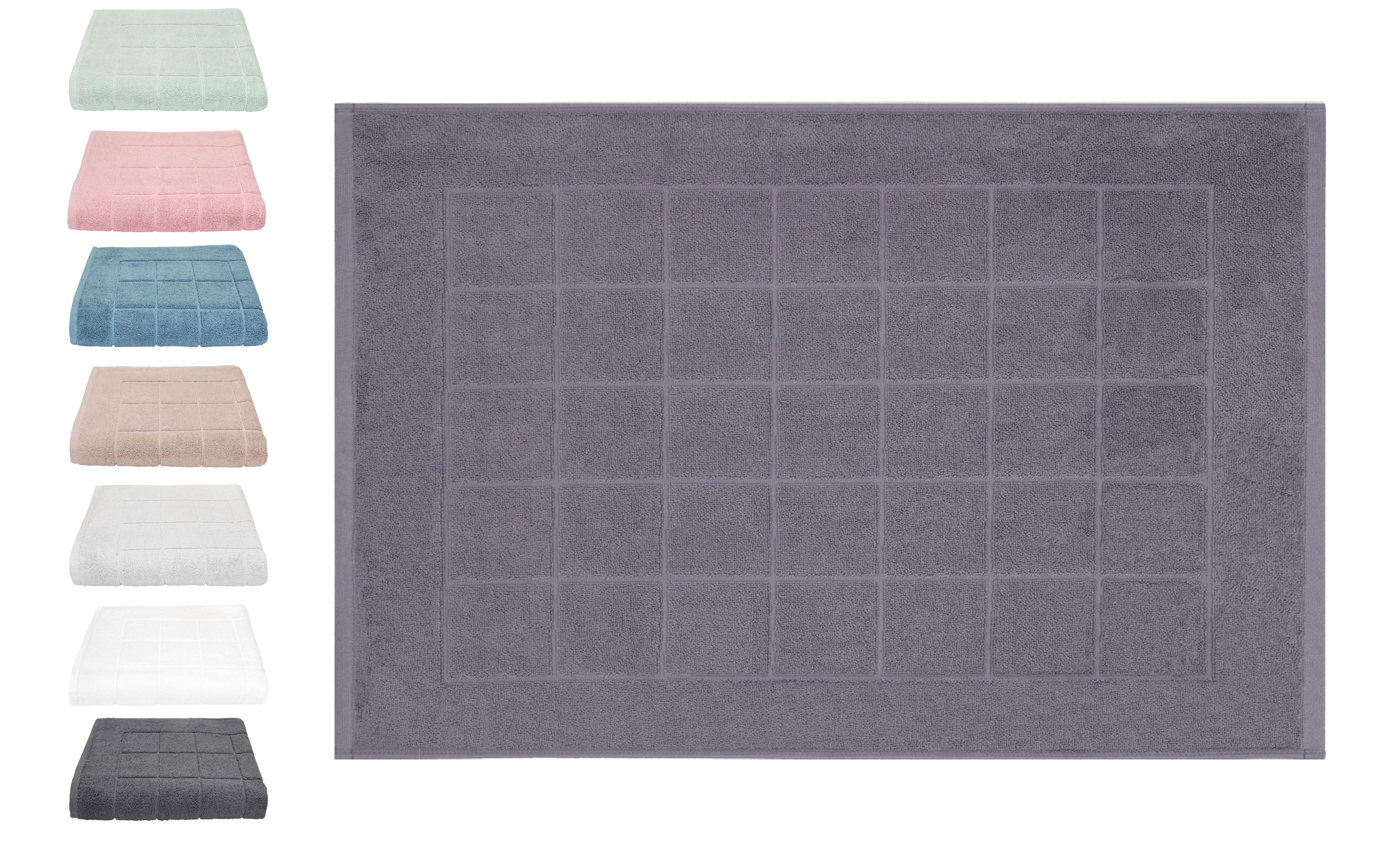 Betz Badematte Badvorleger Berlin Größe 50x70 cm Qualität 650 g/m², beidseitig nutzbar, Baumwolle, maschinenwäsche