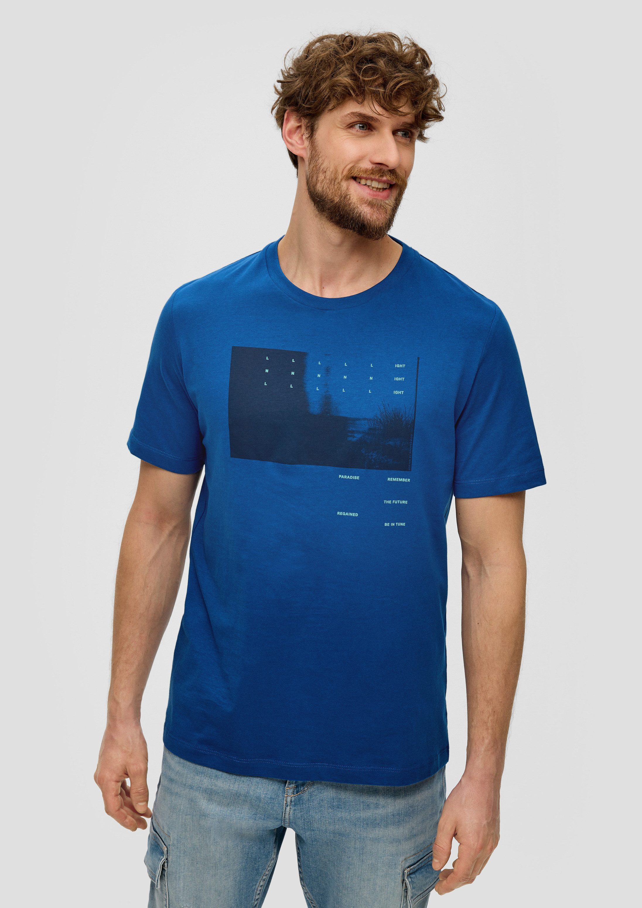 s.Oliver Kurzarmshirt T-Shirt T-Shirt mit Artwork