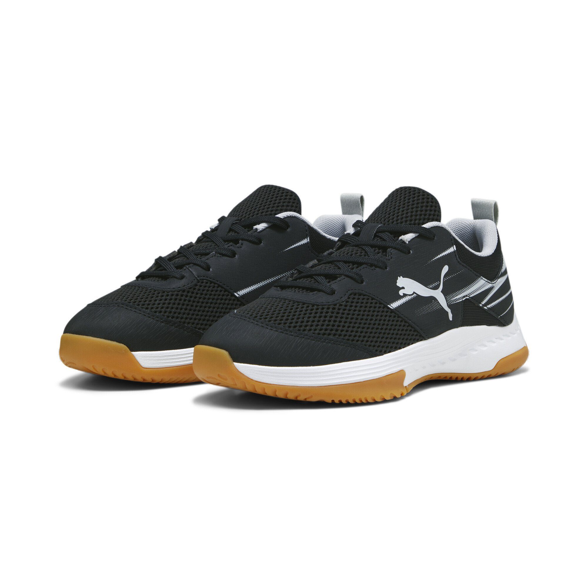 PUMA Varion II Indoor Hallensportschuhe Black Blaze Yellow Light Trainingsschuh Cool Gray Gum Jugendliche