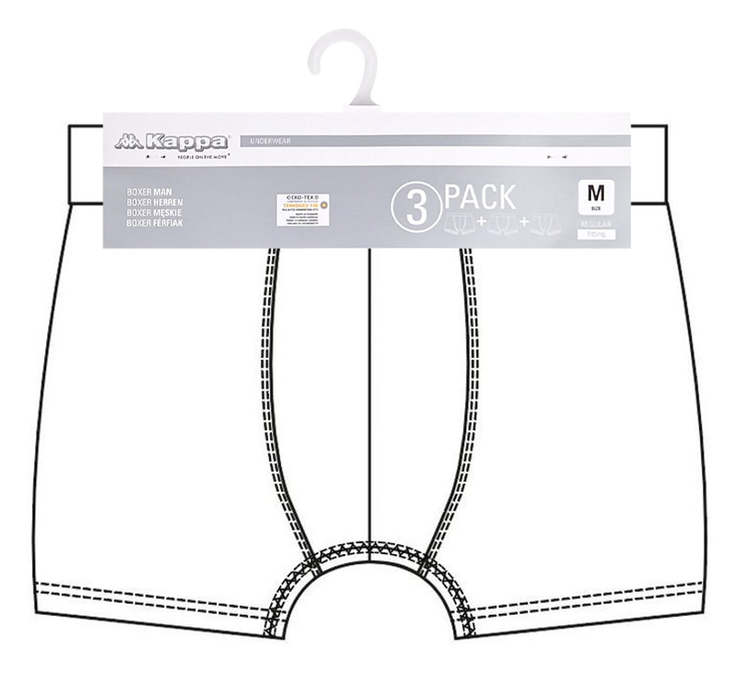 Kappa Boxershorts Retro Pants (6-St) Angenehmes Single Jersey Material