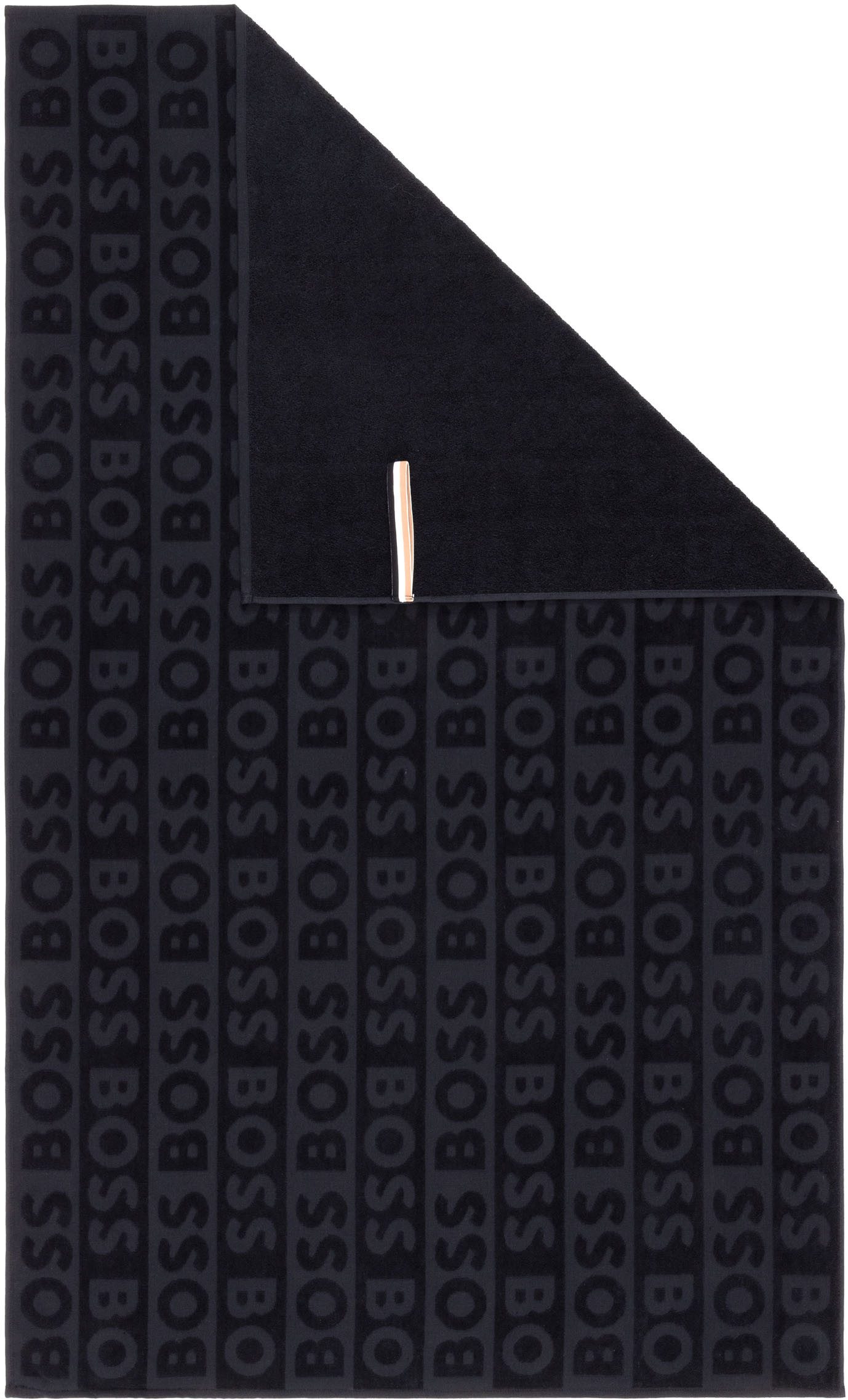 BOSS Home Strandtuch FONT, Frottiervelours (1-St), mit BOSS Schriftzug, 100% Baumwolle