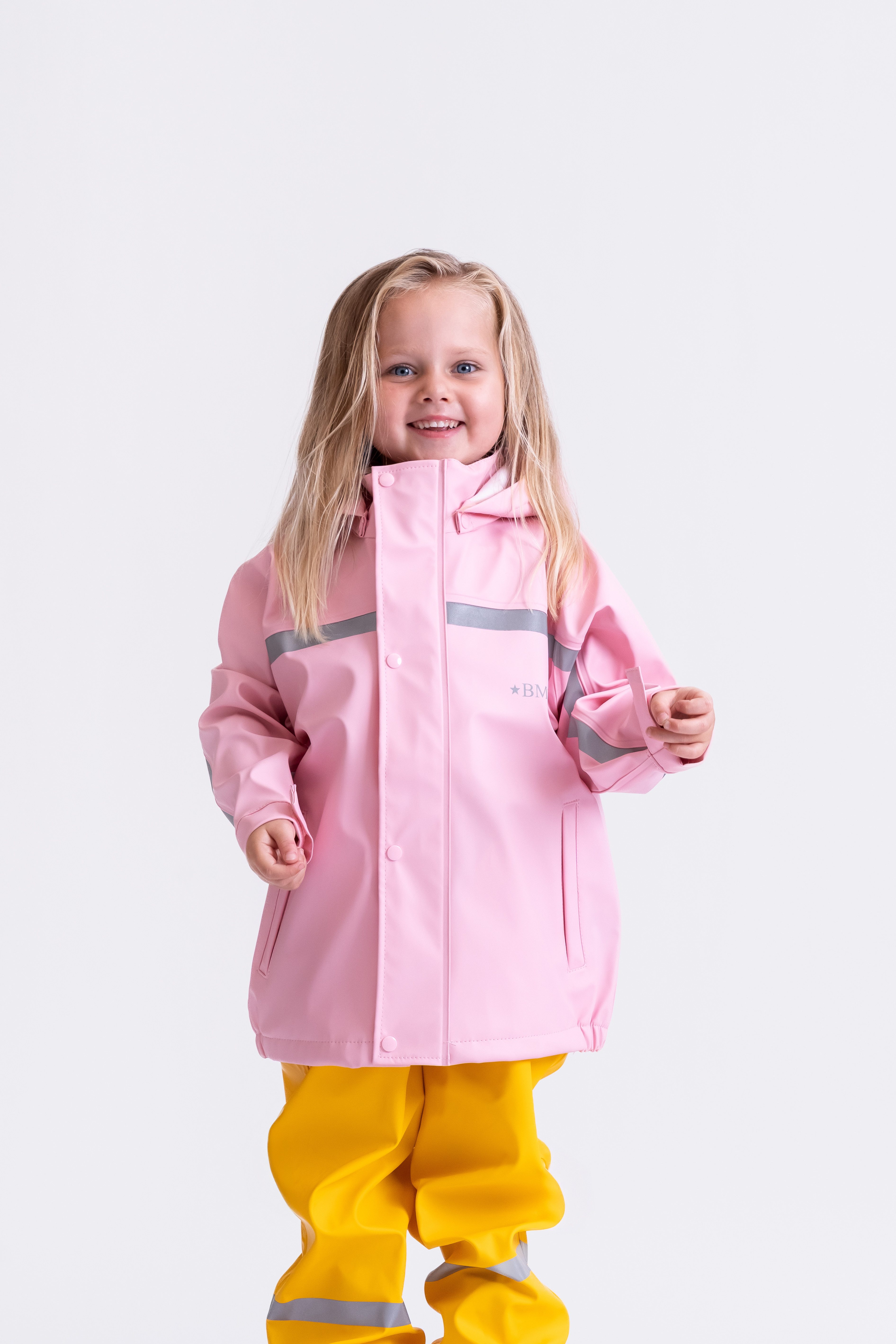 Regen- und Matschjacke BMS Regenjacke für Kinder 100% wasserdicht mit Kapuze