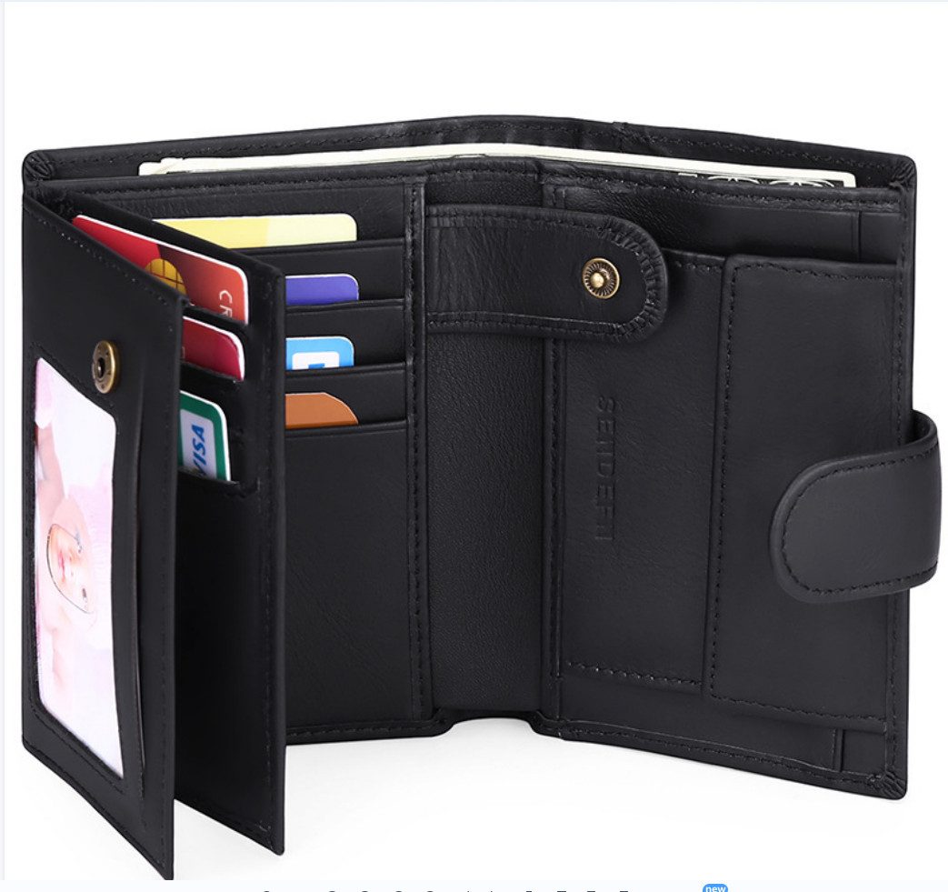 PFCTART Geldbörse Herren-Geldbörse dreifach faltbar großes Echtleder-Geldbö günstig online kaufen