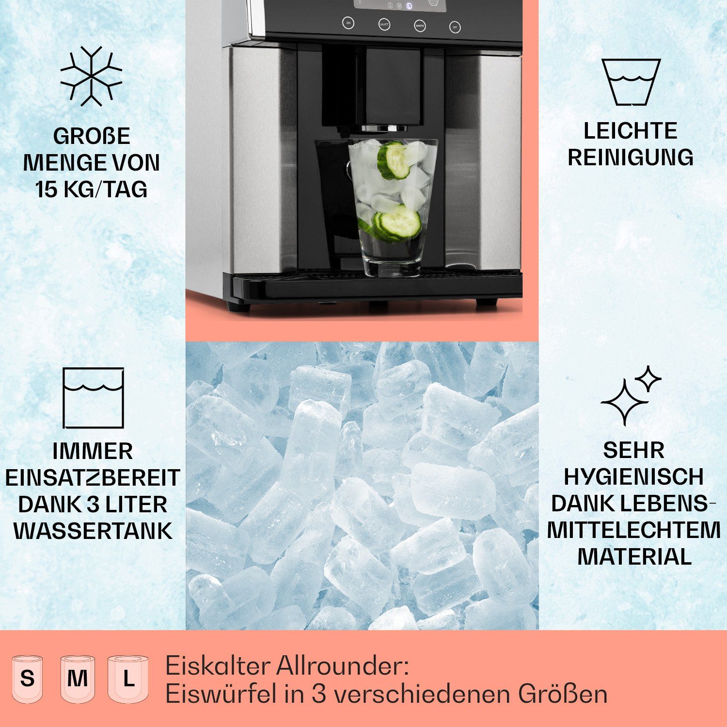 Klarstein Eiswürfelmaschine Eiszeit
