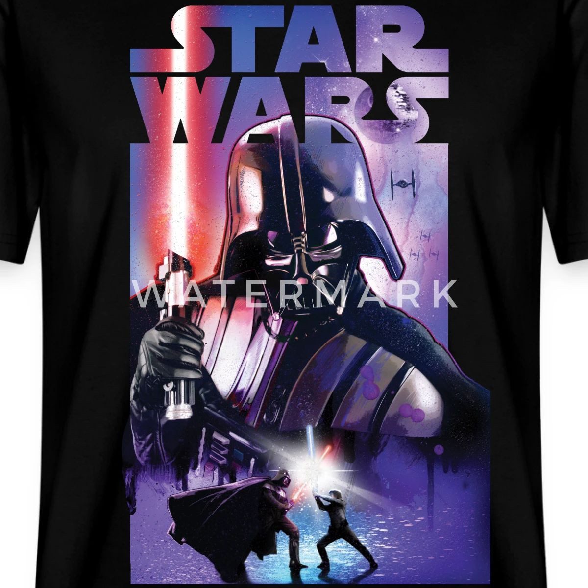 Spreadshirt T-Shirt Star Wars Darth Vader Mit Rotem Lichtschwert Relaxed Fit Unisex T-Shir (1-tlg)
