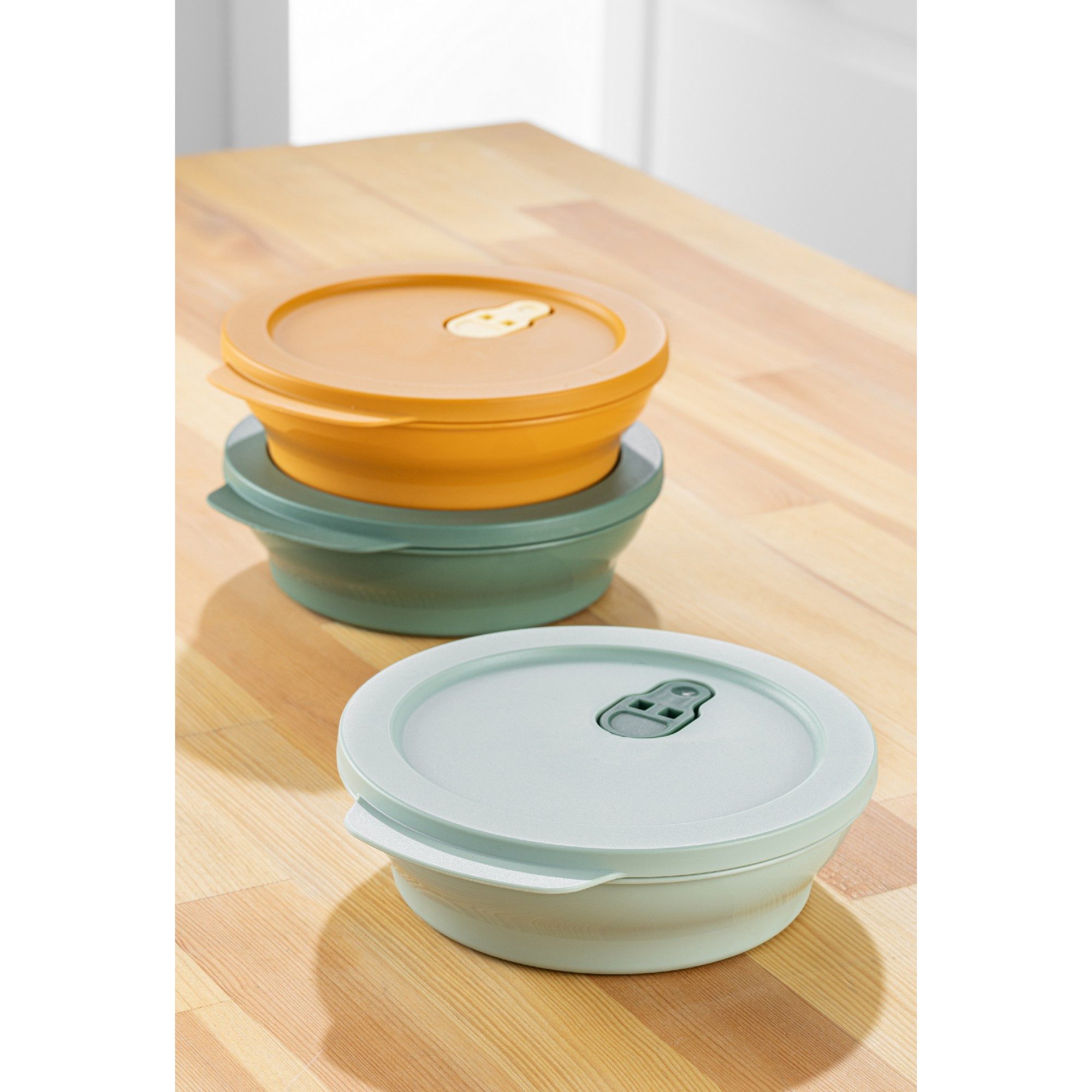 Hermia Concept Vorratsdose 100% PLASTIC, 18,5 x 20 x 6 cm (3 Pieces) M5709, (3-tlg)